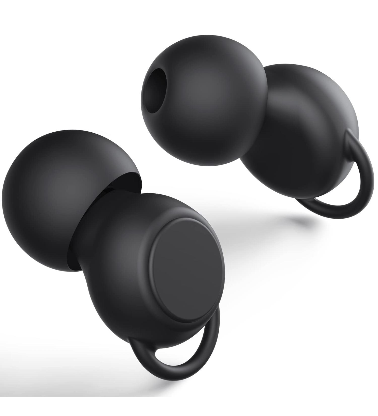 AGPTEK Reusable Noise Reduction Earplugs - 2 Pairs for Sleeping, Flights, Travel - 35db Noise Cancelling - Silicone Ear Plugs with S/M/L/Double Layer Tips - Black - Buy Online on GoSupps.com