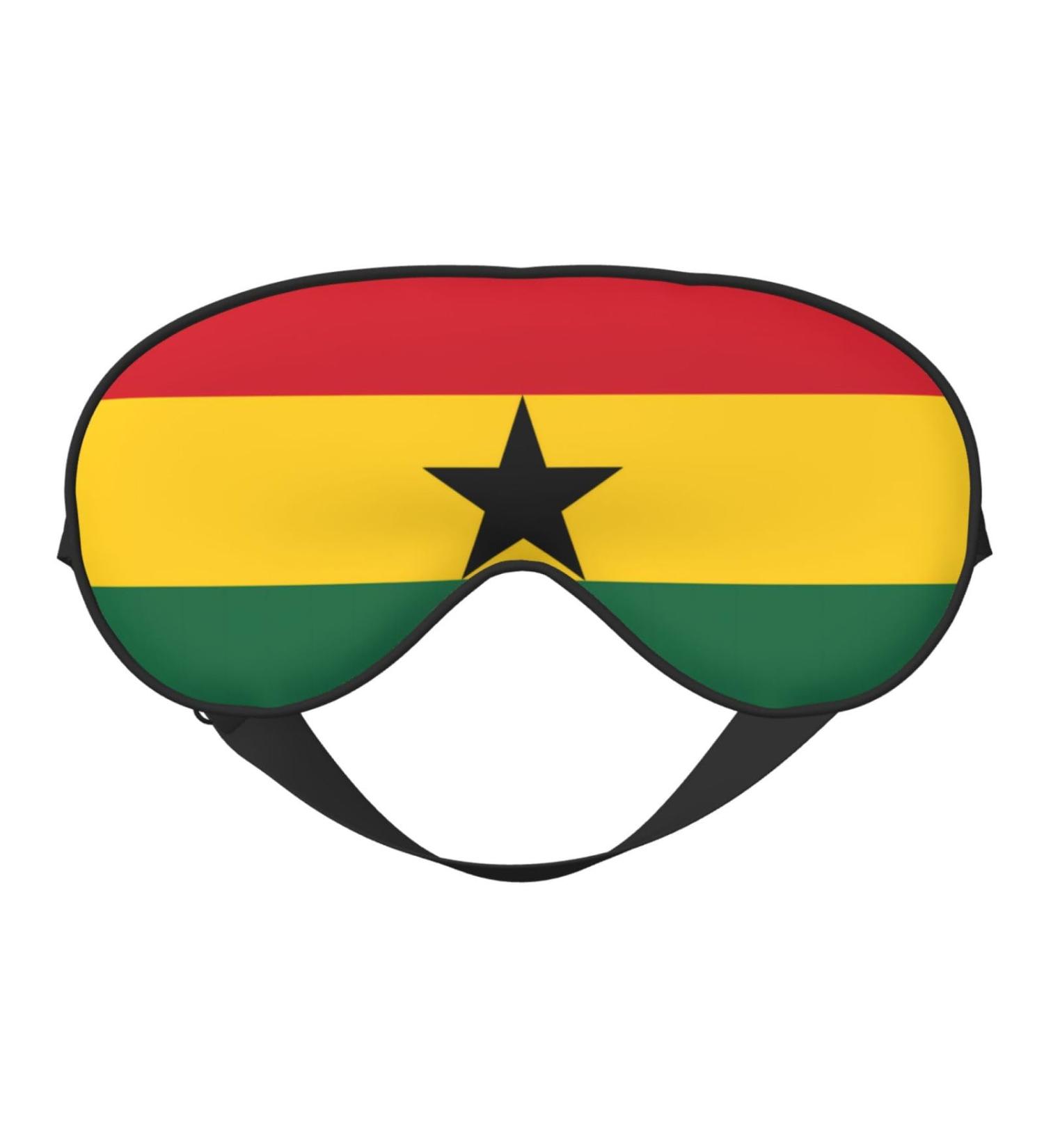 Flag of Ghana Soft Eye Mask | Comfortable Sleep Mask for Side Sleepers | Light Blocking & Pressure-Free Eyemask - Buy Online on GoSupps.com