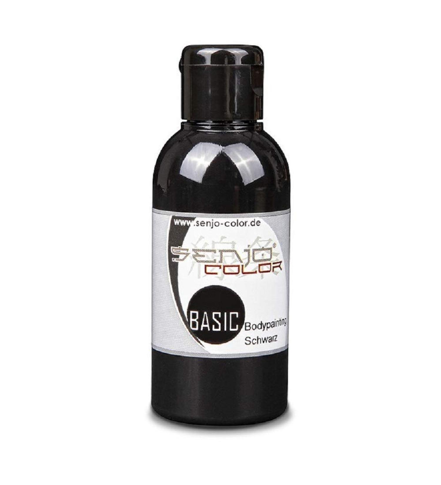 Body painting colors Senjo Color Basic 75ml Black I Face & Body Paint I Carnival Mardi Gras I Brush & Airbrush Paint