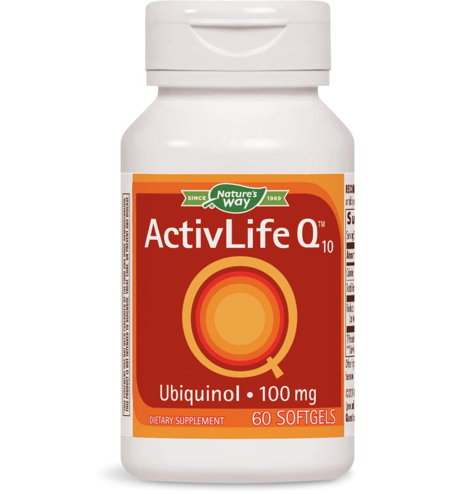 Nature's Way ActivLife Q10 100 mg - 60 Softgels for Heart Health & Energy - Buy Online on GoSupps.com