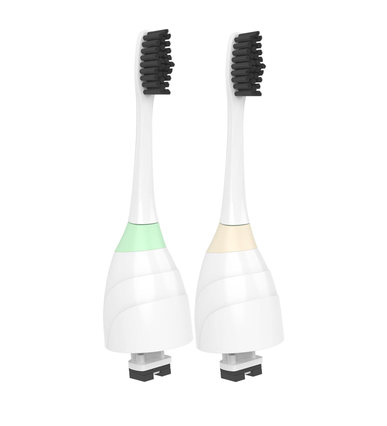 Sonicare E-Series Replacement Heads - Charcoal Bristles - Hygienic Cap - 2-Pack - Buy Online on GoSupps.com