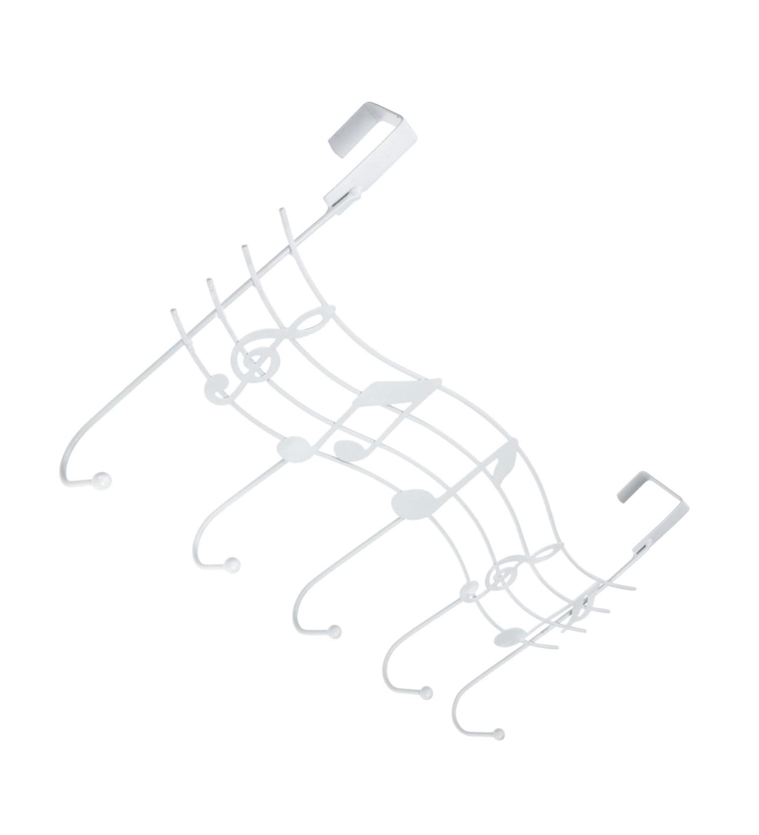 STOBAZA Iron Musical Note Hook Hangers Black Entryway Door Hook Rack Household Door Hook Nightgown Nail 42X24.5CM White - Buy Online on GoSupps.com