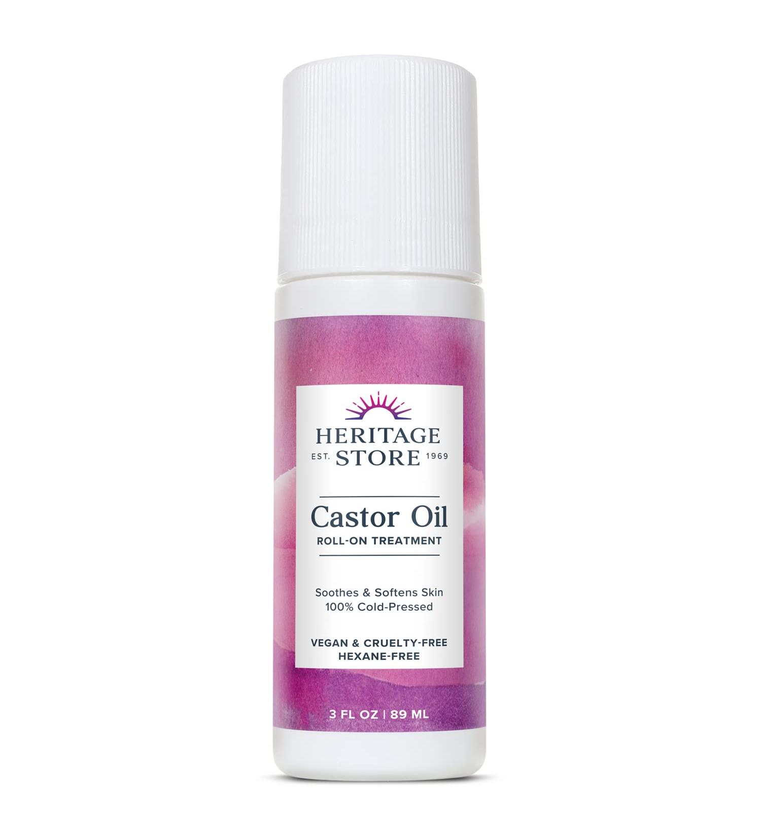 Heritage Store Castor Oil Roll-On 3 fl oz | Natural Hair & Skin Care - Buy Online on GoSupps.com