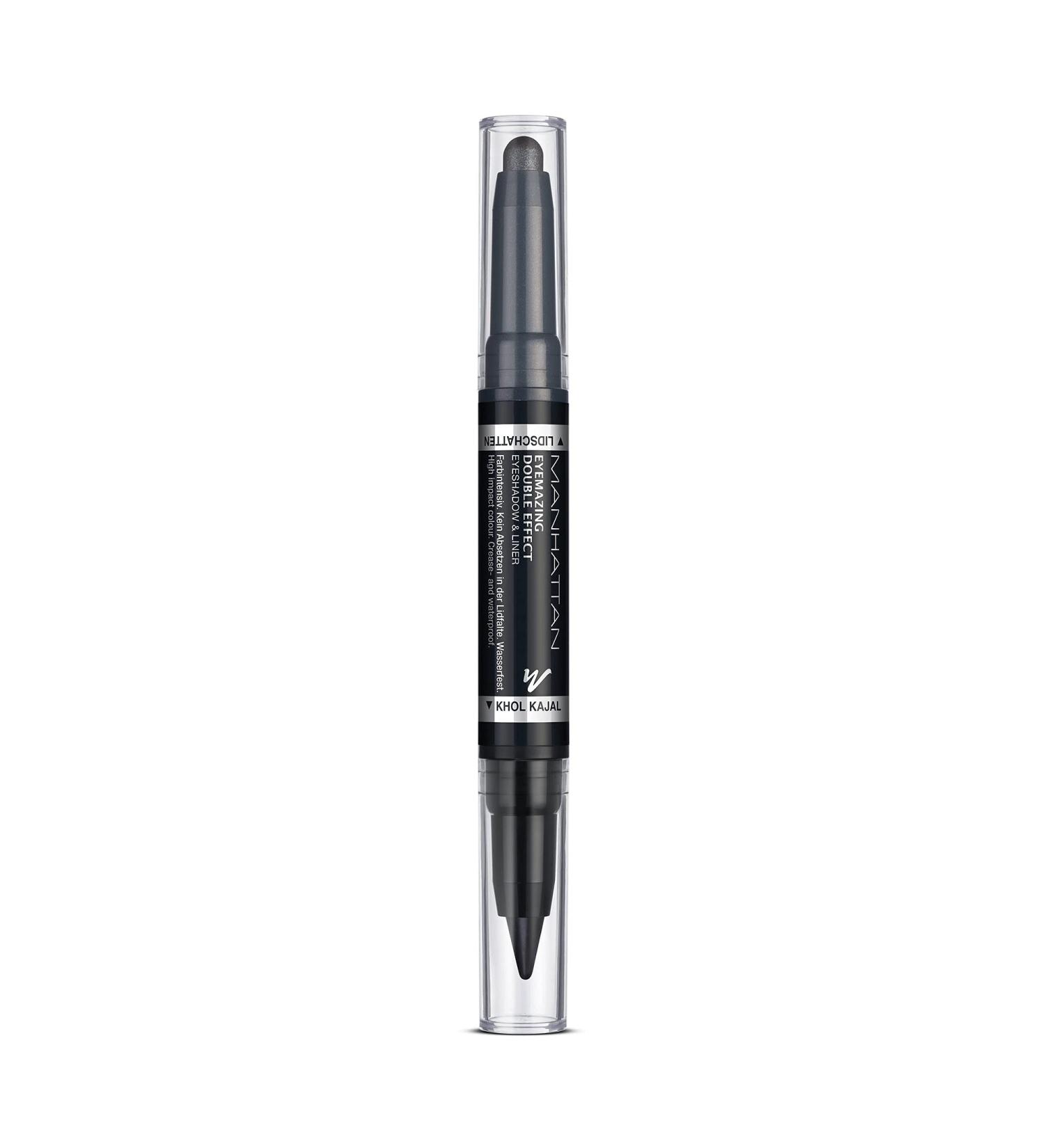 Manhattan Eyemazing Double Effect 2-in-1 Eyeshadow & Eyeliner - Black - Abbey Color 001 - 1.6g | International Shipping Available - Buy Online on GoSupps.com