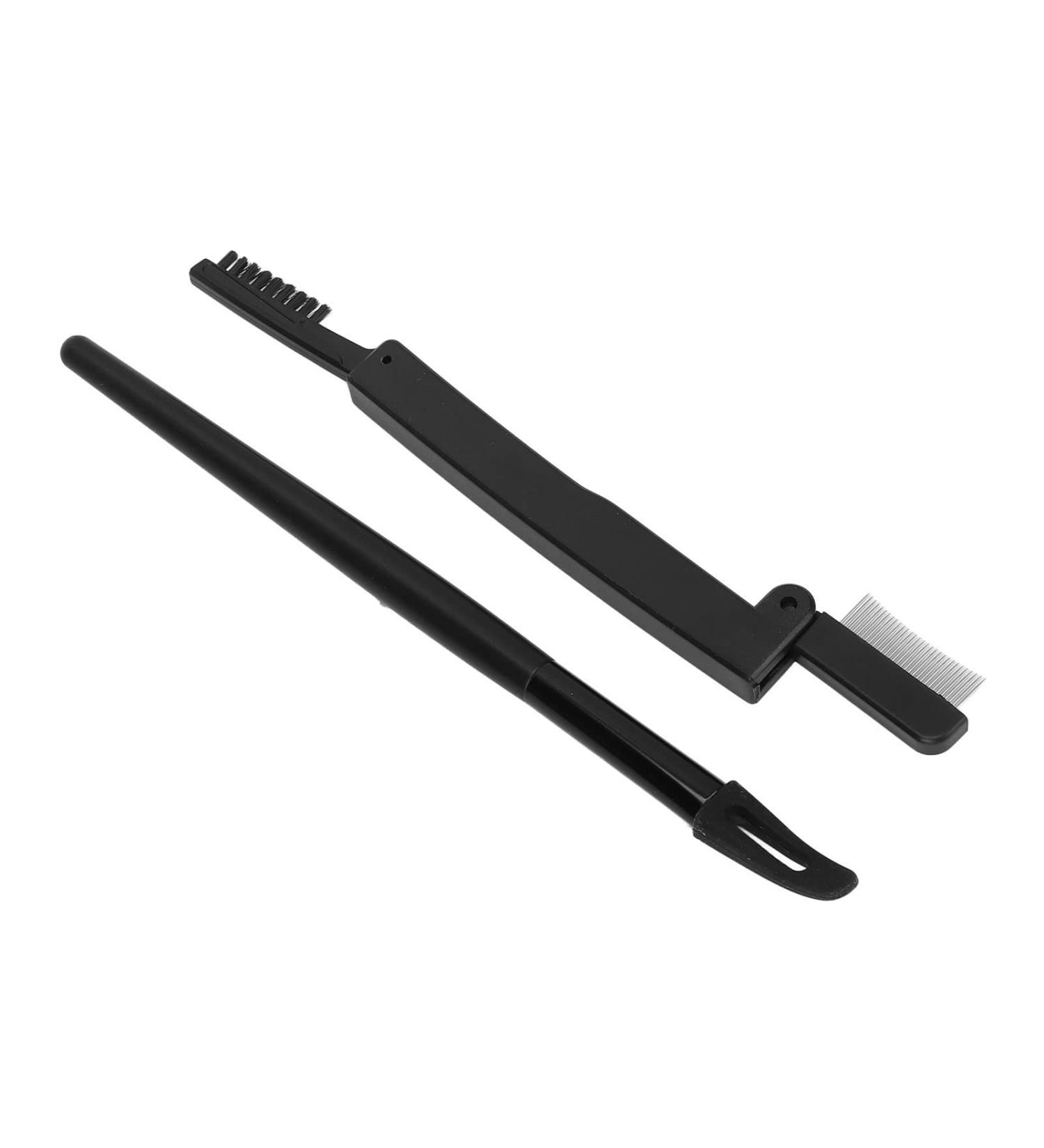Yosoo Black Ergonomic Folding Eyelash Comb - Easy Makeup Tool for Beginners | Quick & Lazy Eye Makeup Solution - Buy Online on GoSupps.com