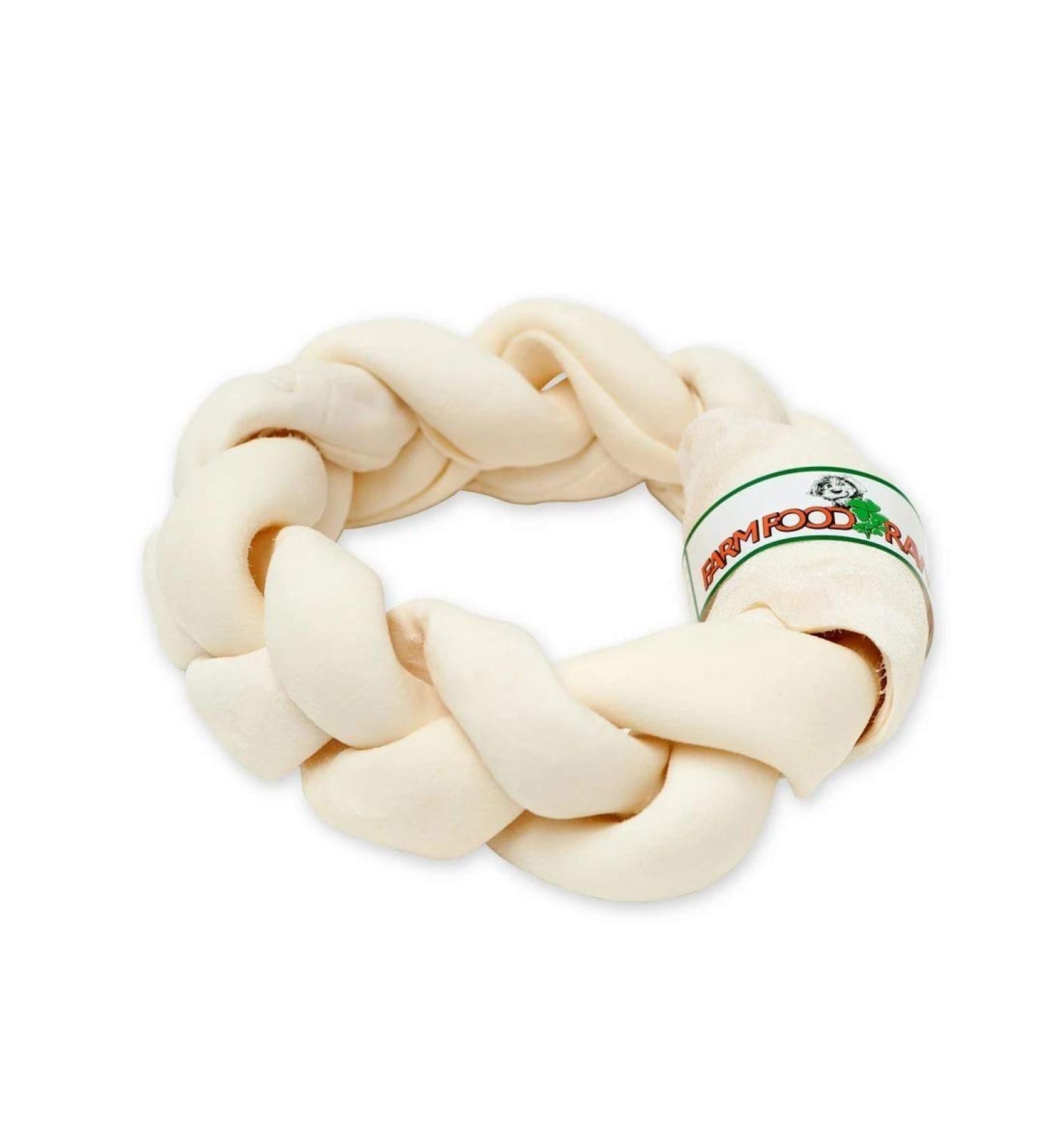 Farm Food Rawhide Dental Braided Donut - Large - ( 22 cm)