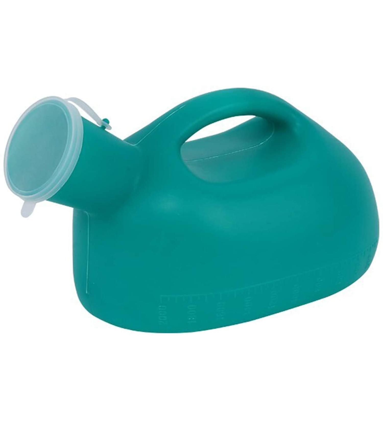 Urinals for Men - 2000mL Thick Plastic Mens Bedpan Bottle with Lid - Male Portable Pee Bottles - Travel Urine Collection Containers - Buy Online on GoSupps.com