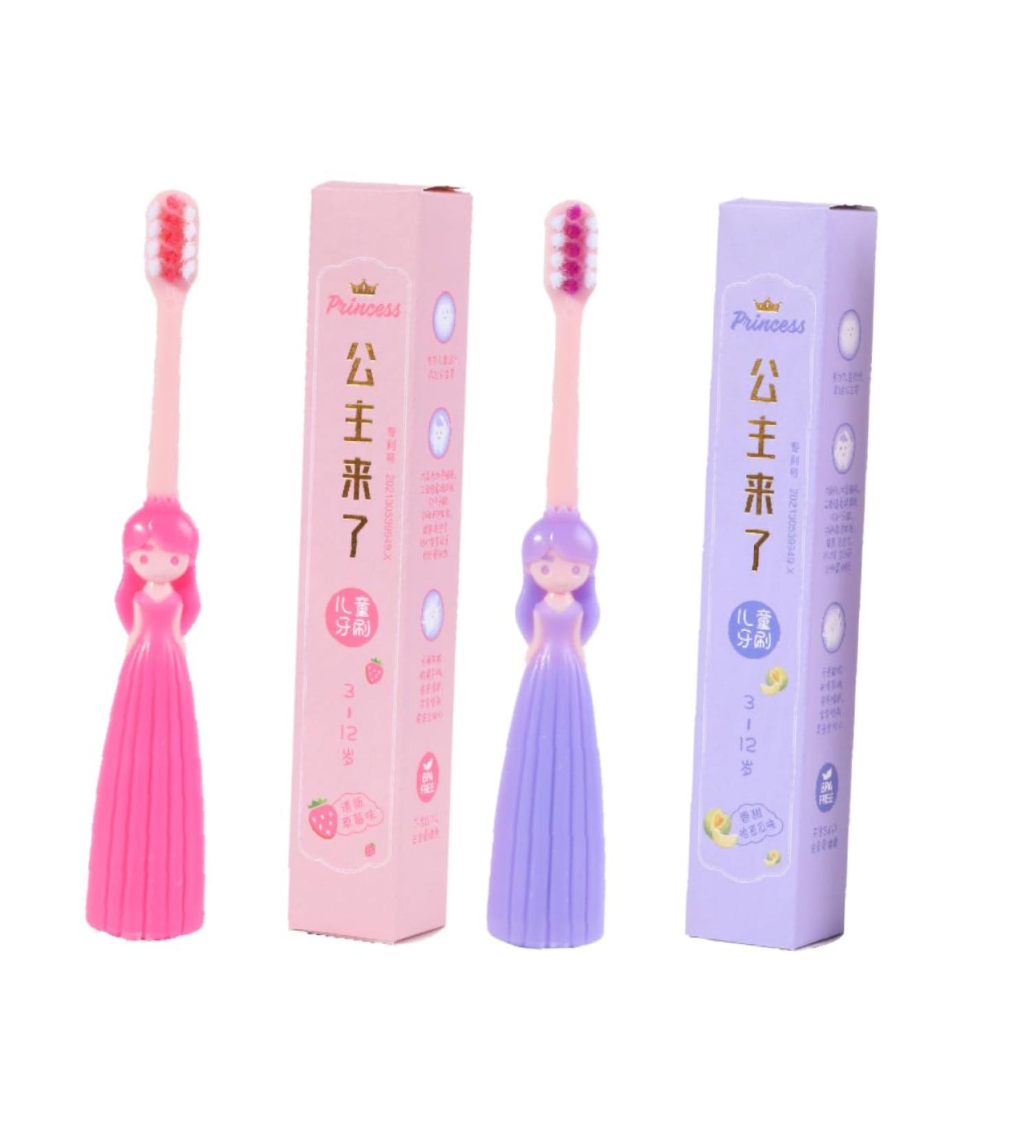 Healeeved Children's Toothbrush Set - 4 Ergonomic Travel Toothbrushes for Toddlers | Colorful & Kid-Friendly Design - Buy Online on GoSupps.com