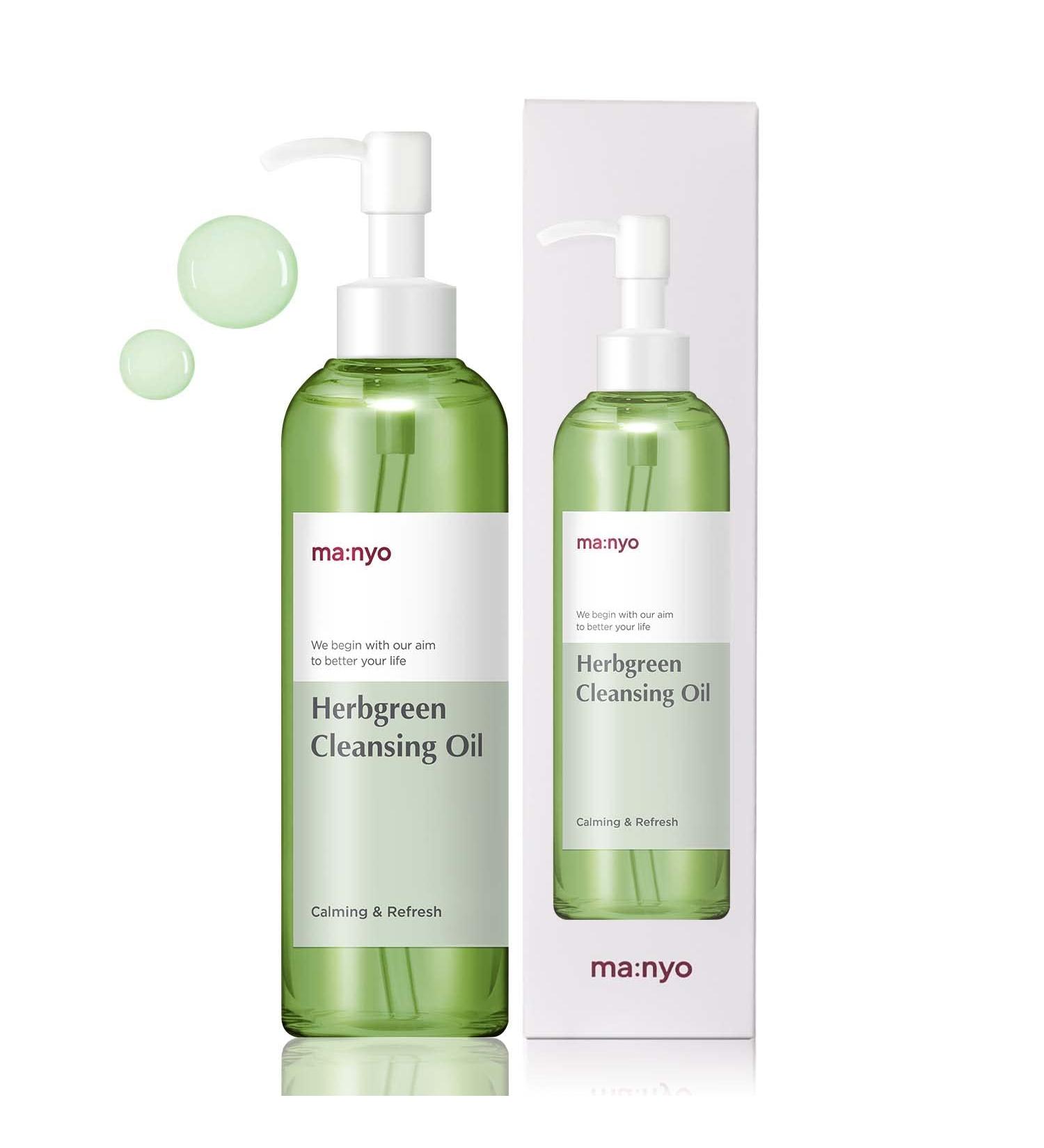 Manyo Factory Herb Green Cleansing Oil 6.7 oz - Natural Makeup Remover for All Skin Types | International Shipping Available - Buy Online on GoSupps.com