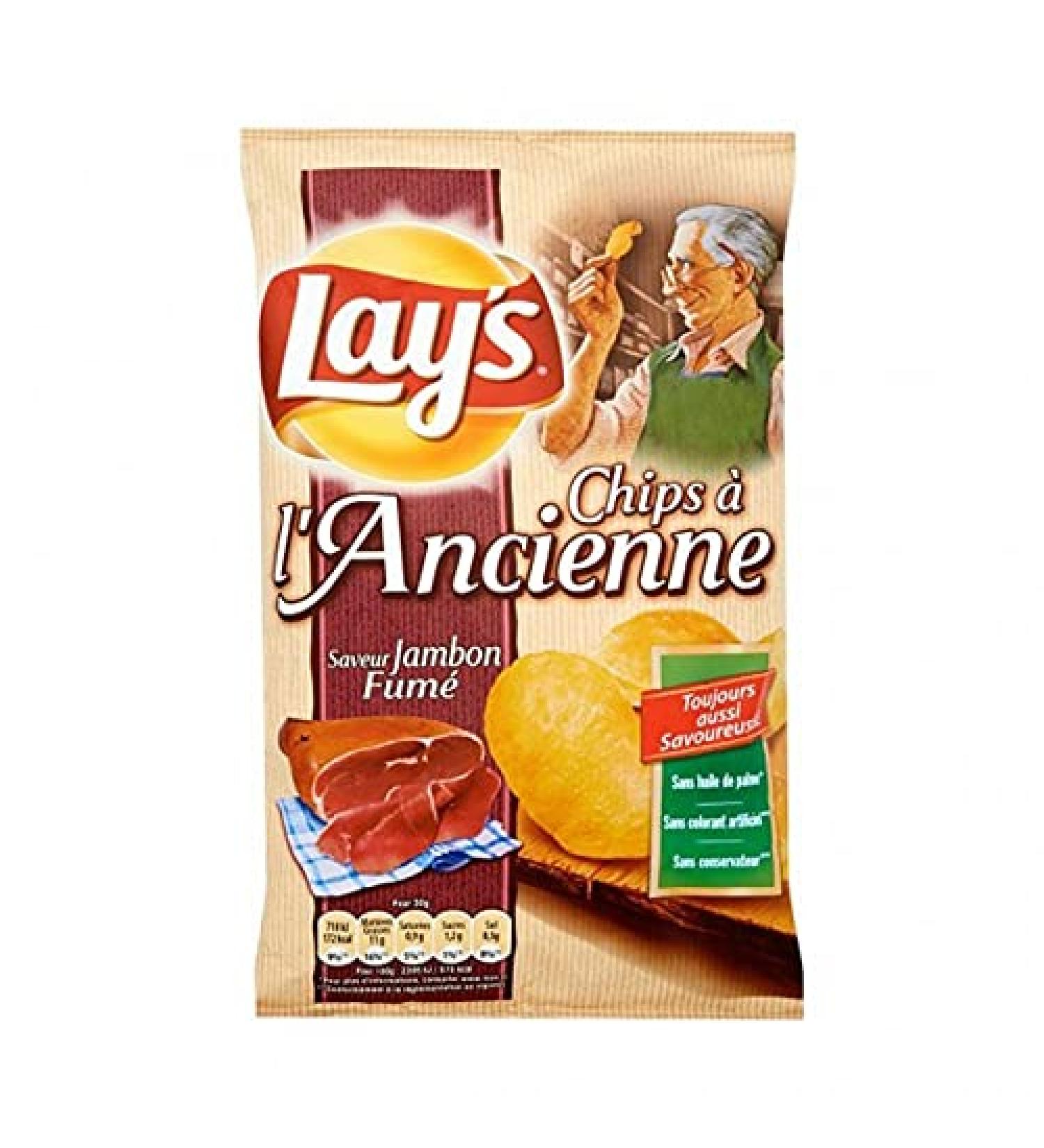 Lay's Lay's Old-Fashioned Chips Smoked Ham Flavor 120g (pack of 1)