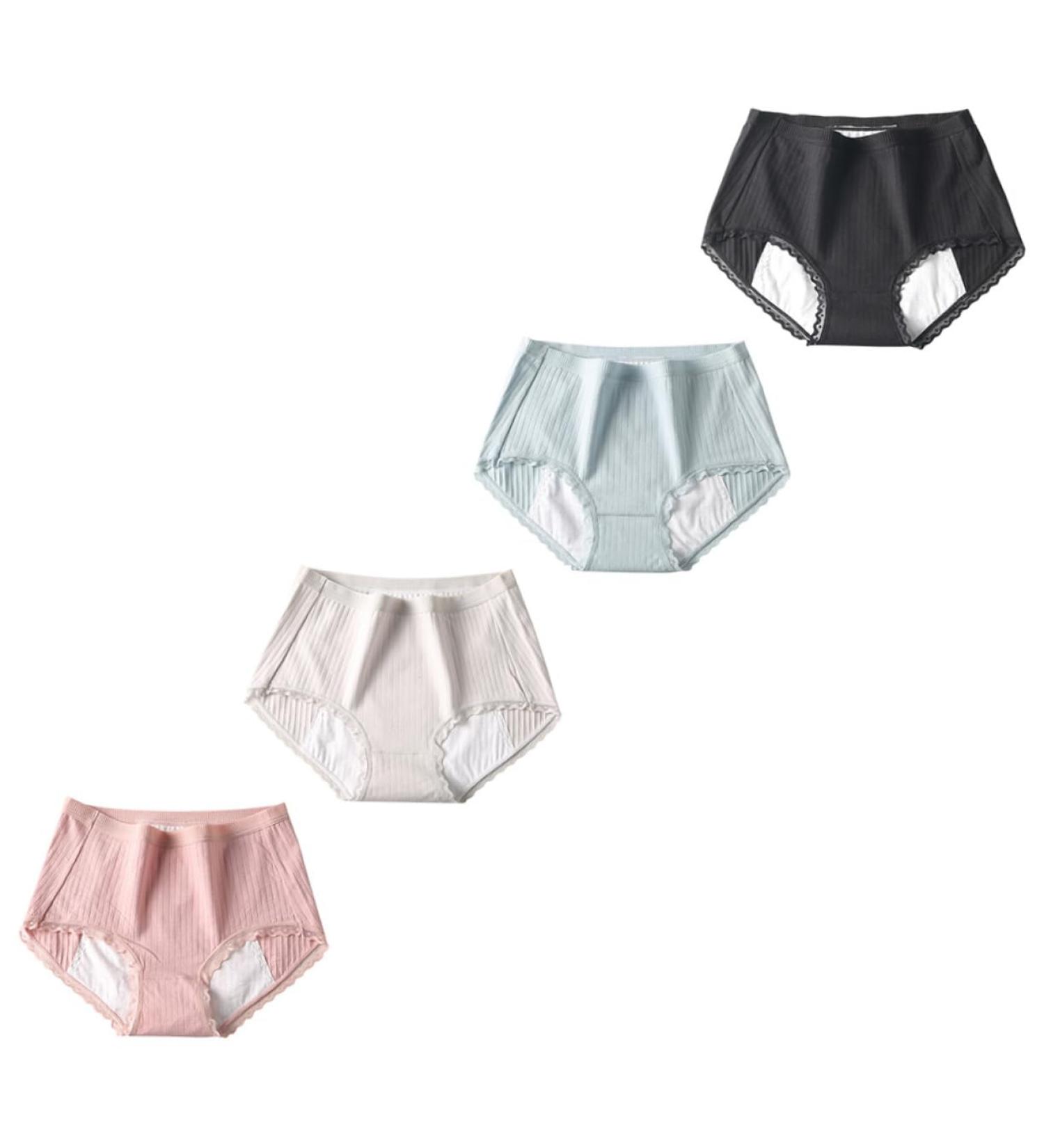 DINGHONGLI 4 Pcs Cotton Underwear Menstruation Underpants Maternity Thongs Kindly Yours Underwear Women Womens/478 Large Assorted Color - Buy Online on GoSupps.com