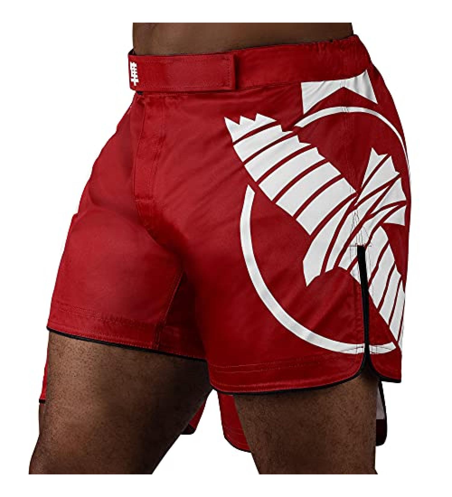 Hayabusa Men's Icon Mid-Thigh Fight Shorts XL - Red | High-Quality MMA Gear - Buy Online on GoSupps.com