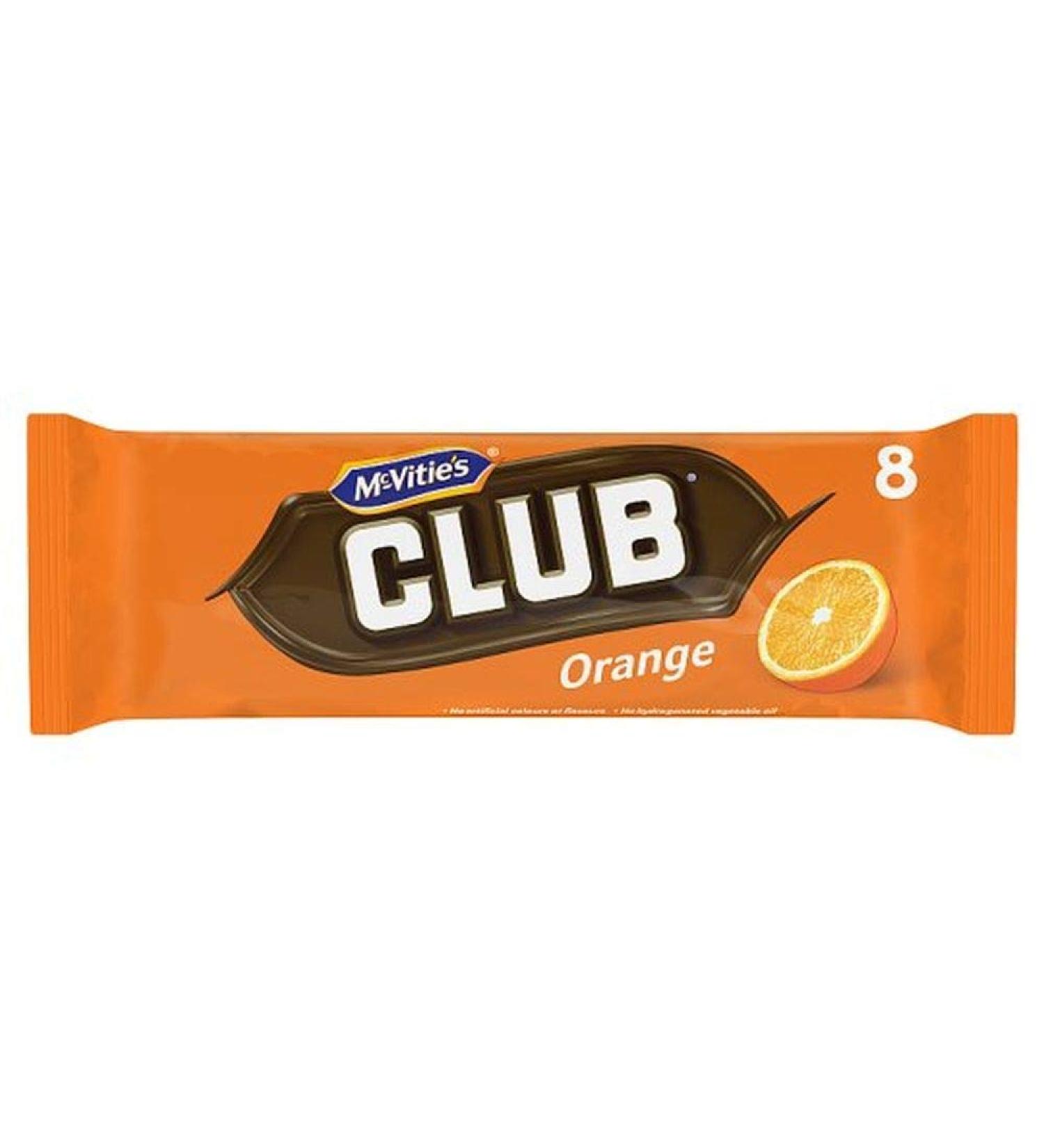 Mcvitie's - Orange Club chocolate cookies - set of 24 cookies of 22g