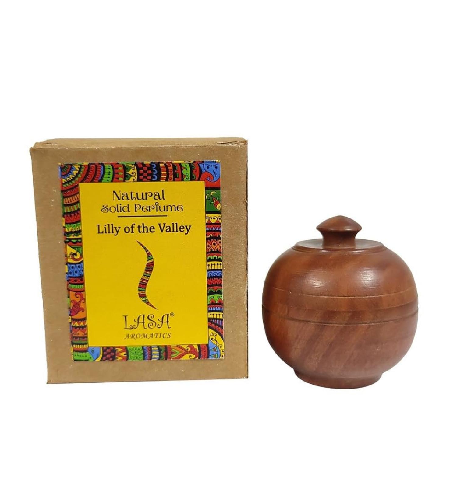 ANANYA FASHION & CRAFTS HUB Lilly of the Valley Natural Solid Perfume Beeswax Long Lasting Body Fragrance Balm Solid State Eau De Perfum in Wooden Jar 6 gm - Buy Online on GoSupps.com