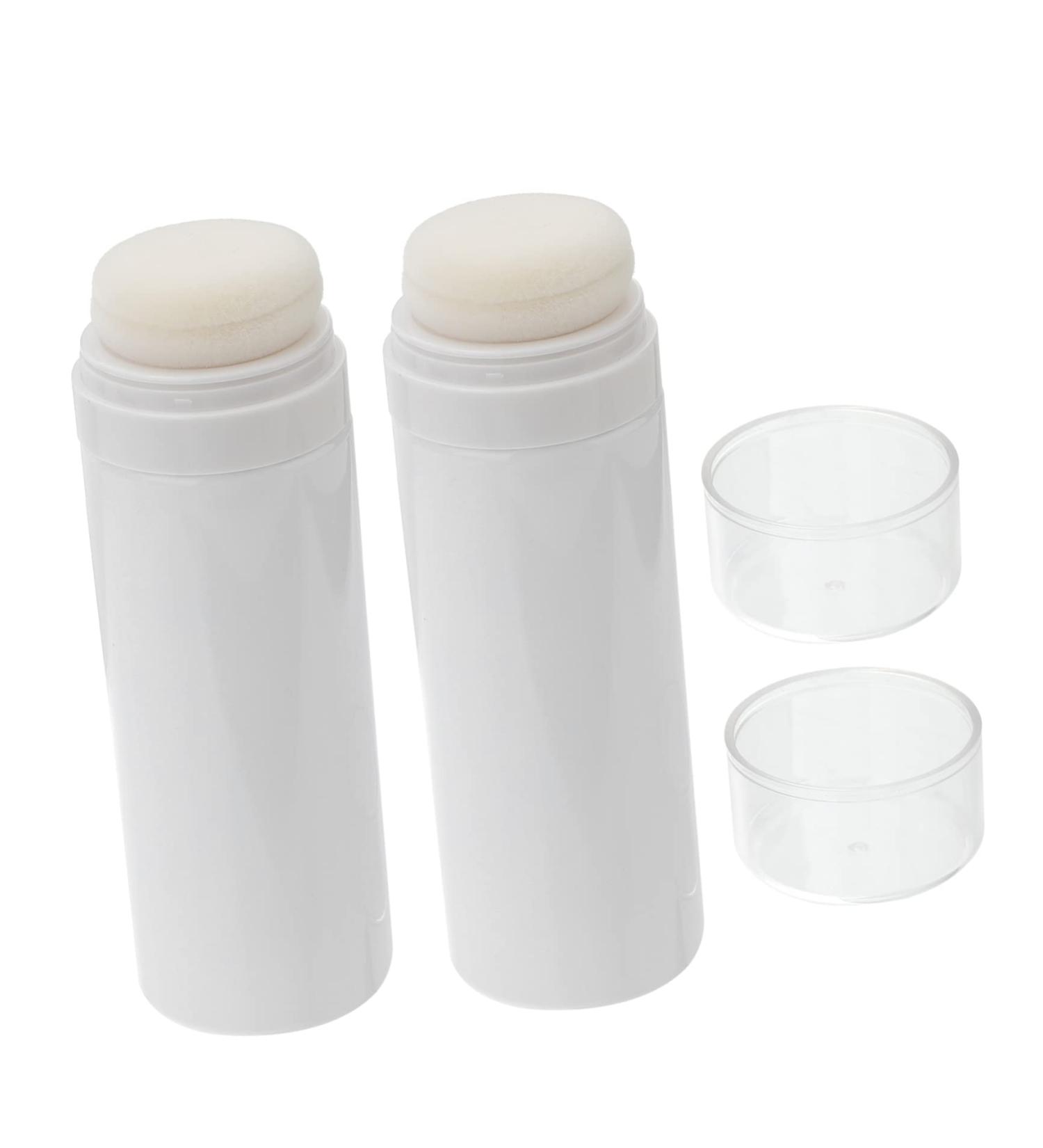 ADOCARN 2 pcs Fluffy Bath Powder Containers - Compact & Refillable Makeup Holder for Baby, Kids, and Adults - Buy Online on GoSupps.com