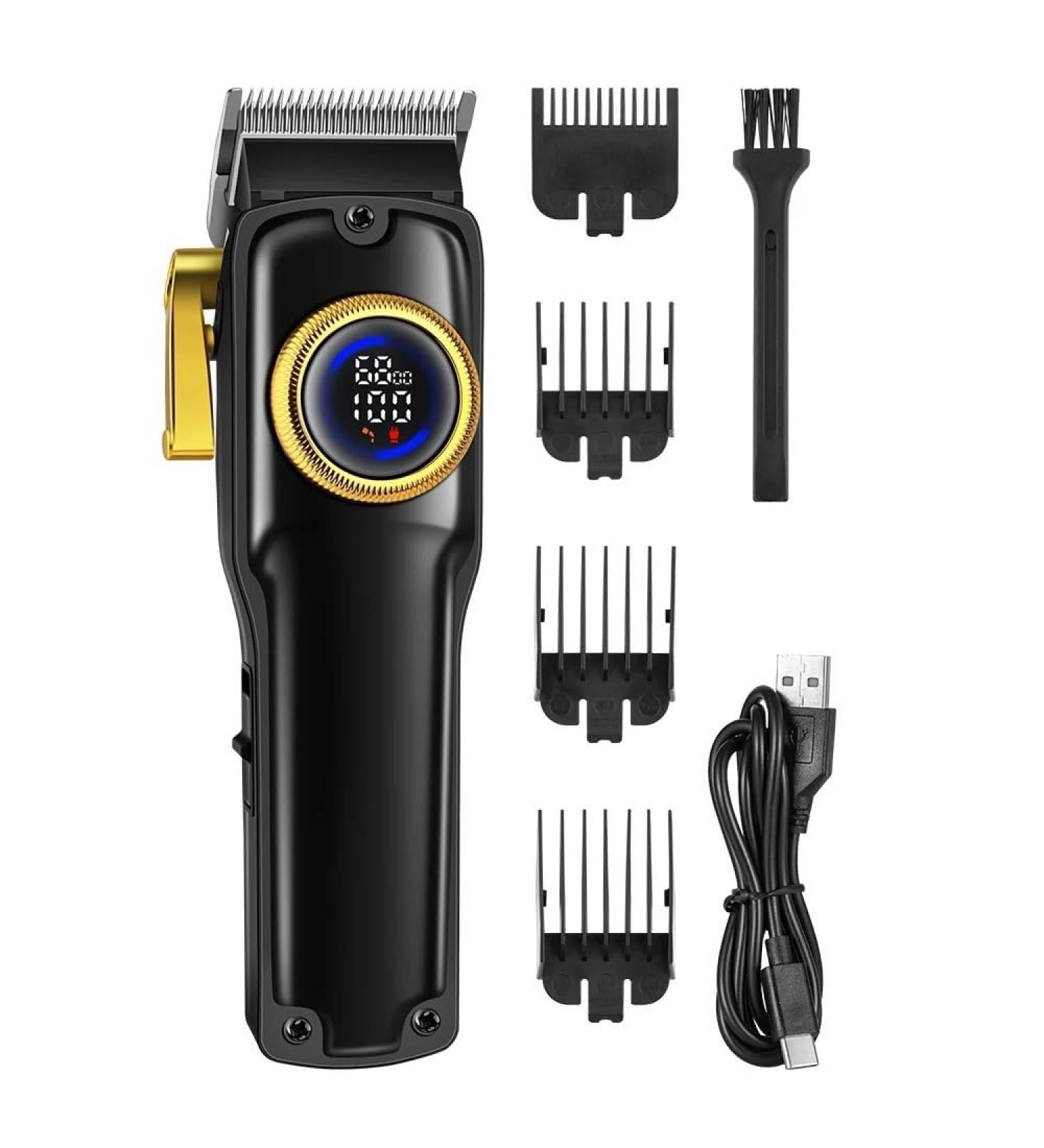 Professional Hair Clippers for Men - Cordless USB Rechargeable Trimmer with LED Smart Display - Buy Online on GoSupps.com