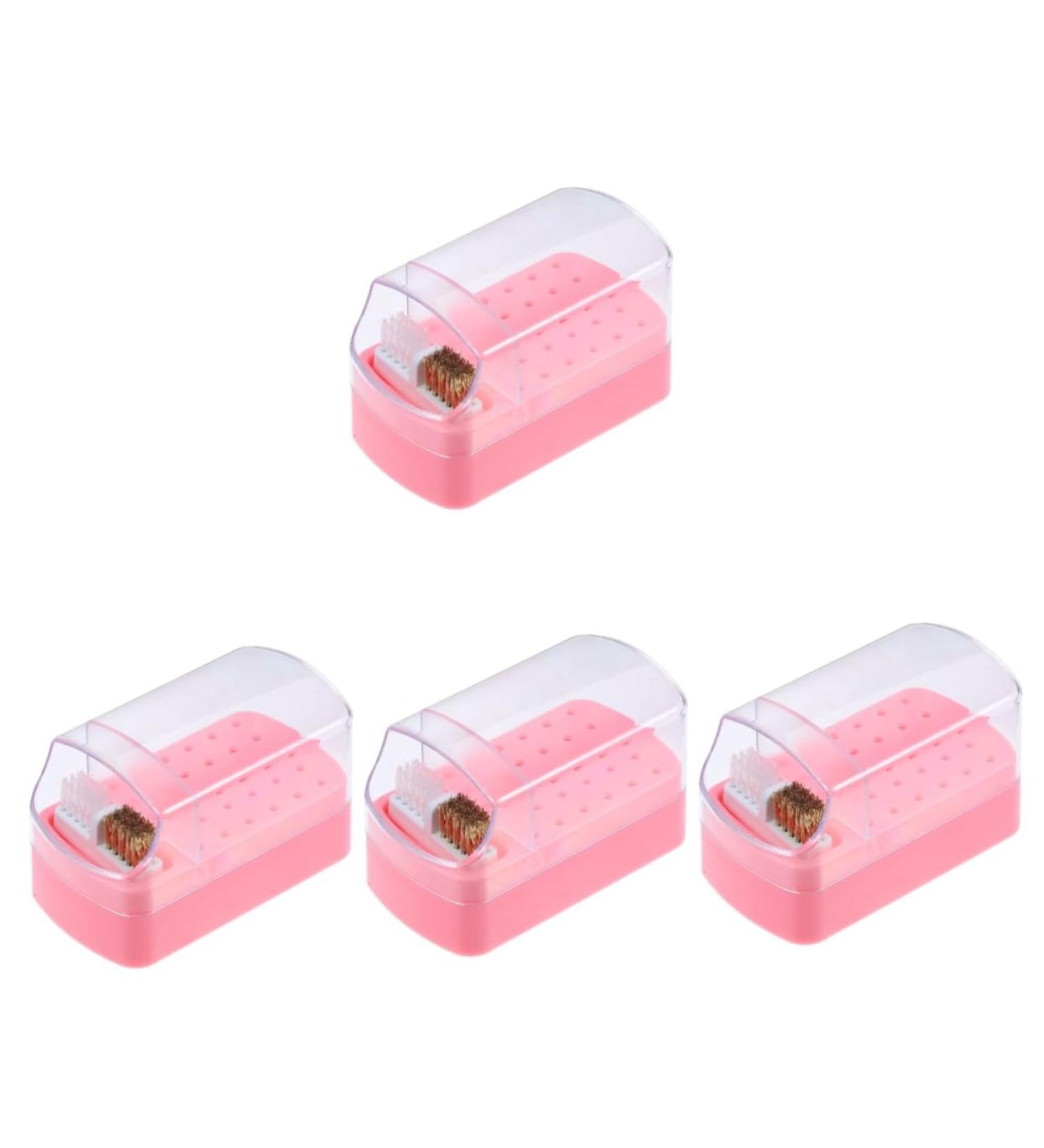 FOMIYES 4pcs Nail Polish Head Box Nails Drill Bits Nail Organizers and Storage for Nail Tech Nail Bit Holder Nail Display Stand Nail Drill Organizers and Storage Accessories Plastic Clean - Buy Online on GoSupps.com