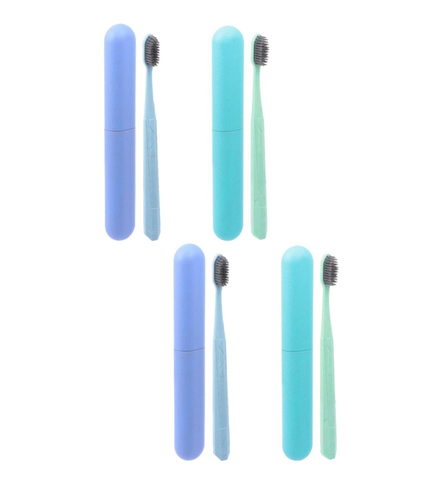 Ipetboom 4-Piece Ultra-Like Toothbrush Set for Gum Care | Travel-Friendly Manual Toothbrushes | Sustainable Wheat & PP Material - Buy Online on GoSupps.com