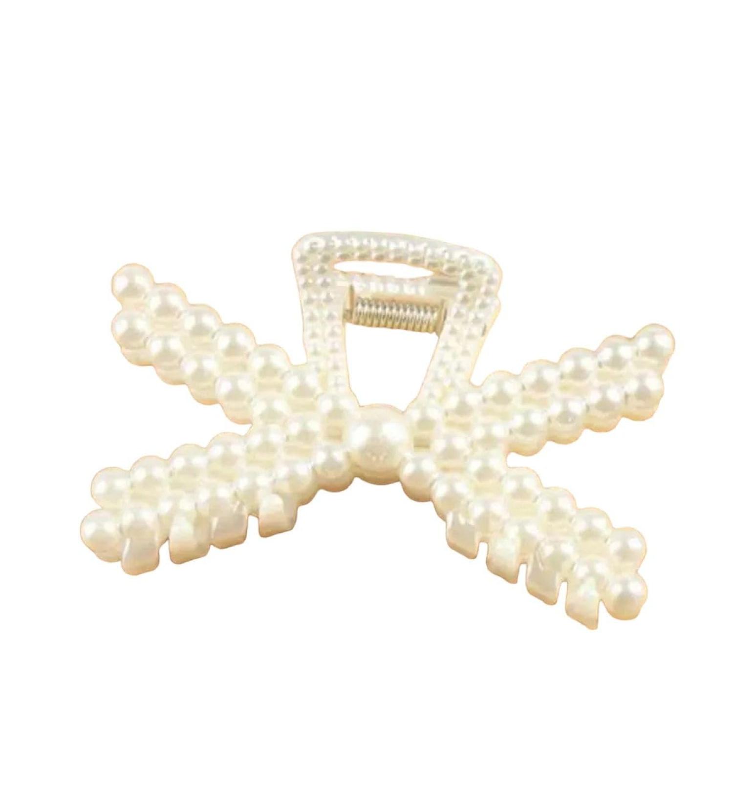 New 2025 Luxury Trendy Big Pearls Acrylic Hair Claw Clips Round Pearl Makeup Hair Styling Barrettes For Women Hair Accessories Jewelry Fashion Accessories Creative Gift - Buy Online on GoSupps.com