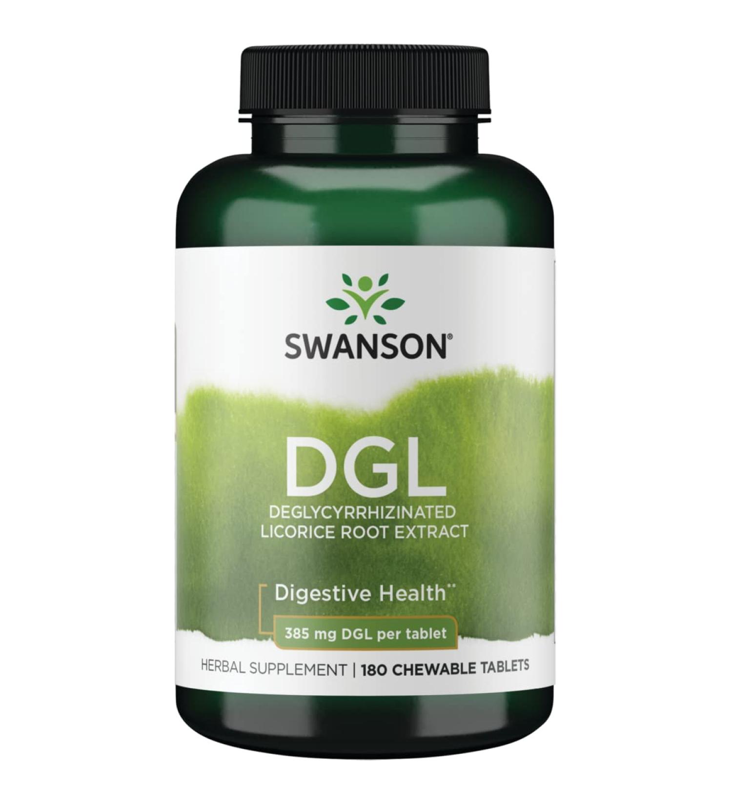 Swanson DGL (Licorice) 385mg 180 Chewable Tablets - Natural Digestive Support - Buy Online on GoSupps.com