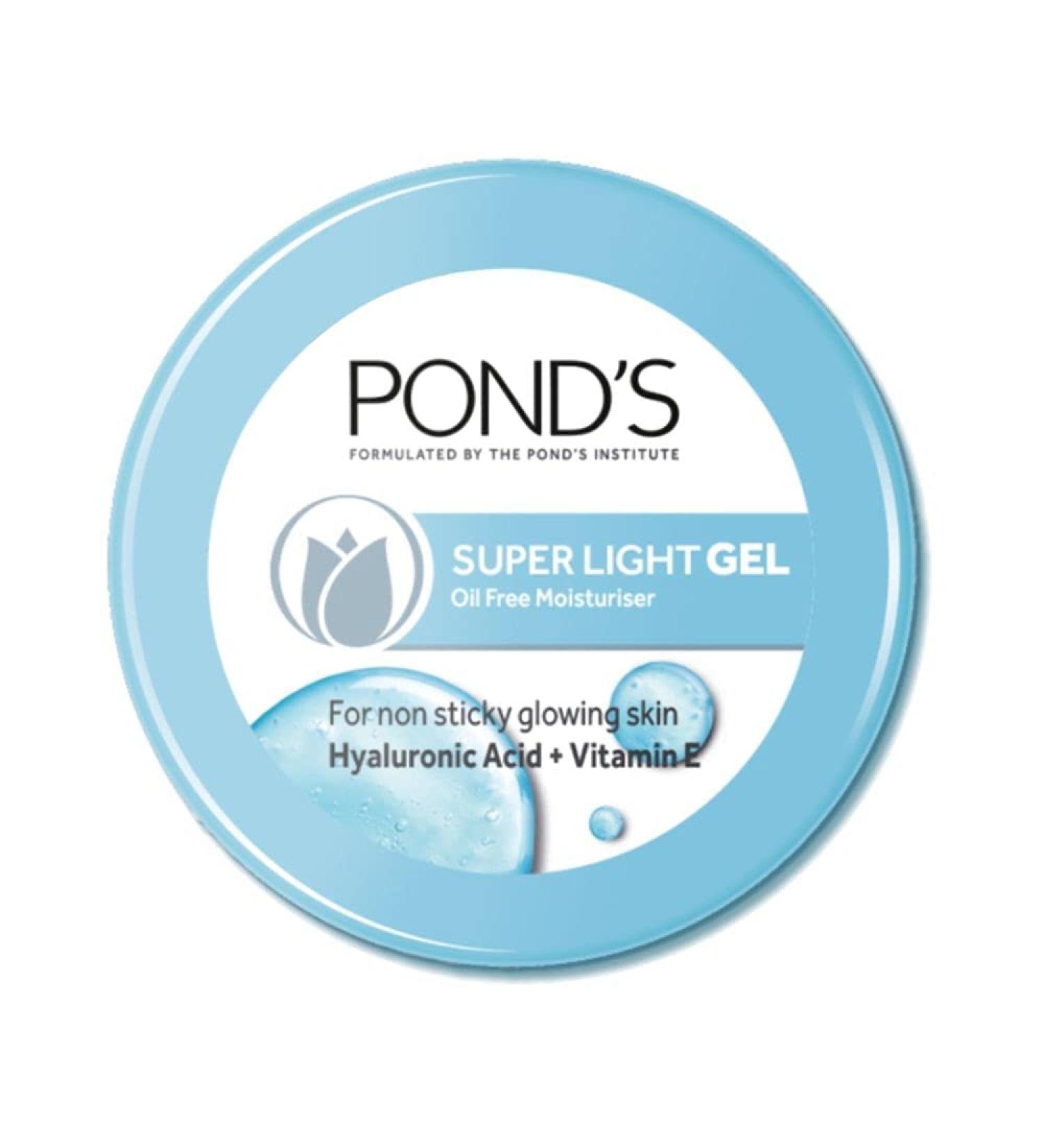 P.O.N.D.S Super Light Gel Oil-Free Face Moisturizer - Hydrating with Hyaluronic Acid & Vitamin E for Glowing Skin - 24hr Daily Use - 73g - Buy Online on GoSupps.com