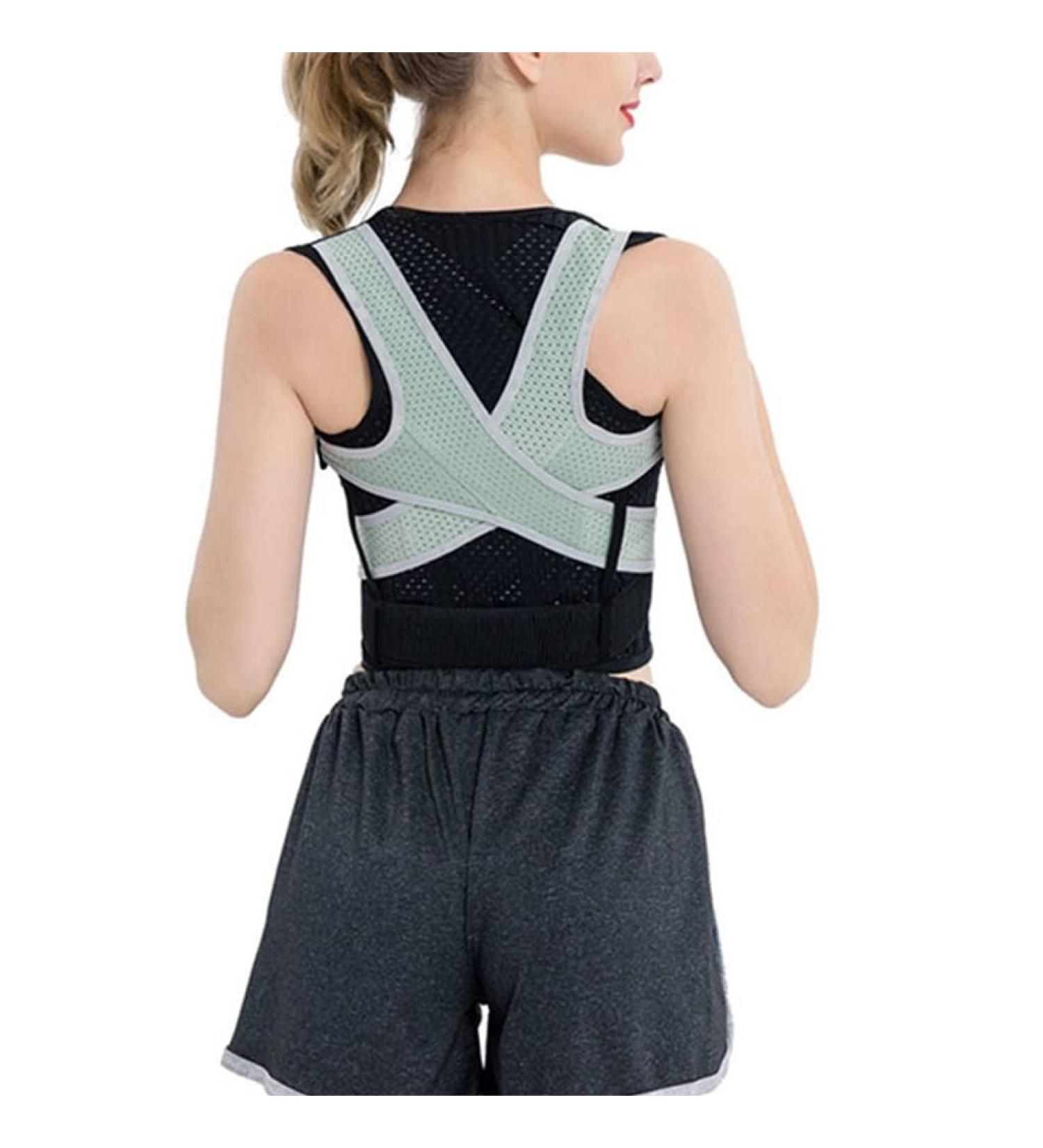 Lumbar Posture Corrector for Back Brace Adjustable Belt Shoulder Protection Posture Corset Adult Children (Color : Black with Grey Size : XXL code) (Black with Grey M code) Handmade Full moon lofty - Buy Online on GoSupps.com