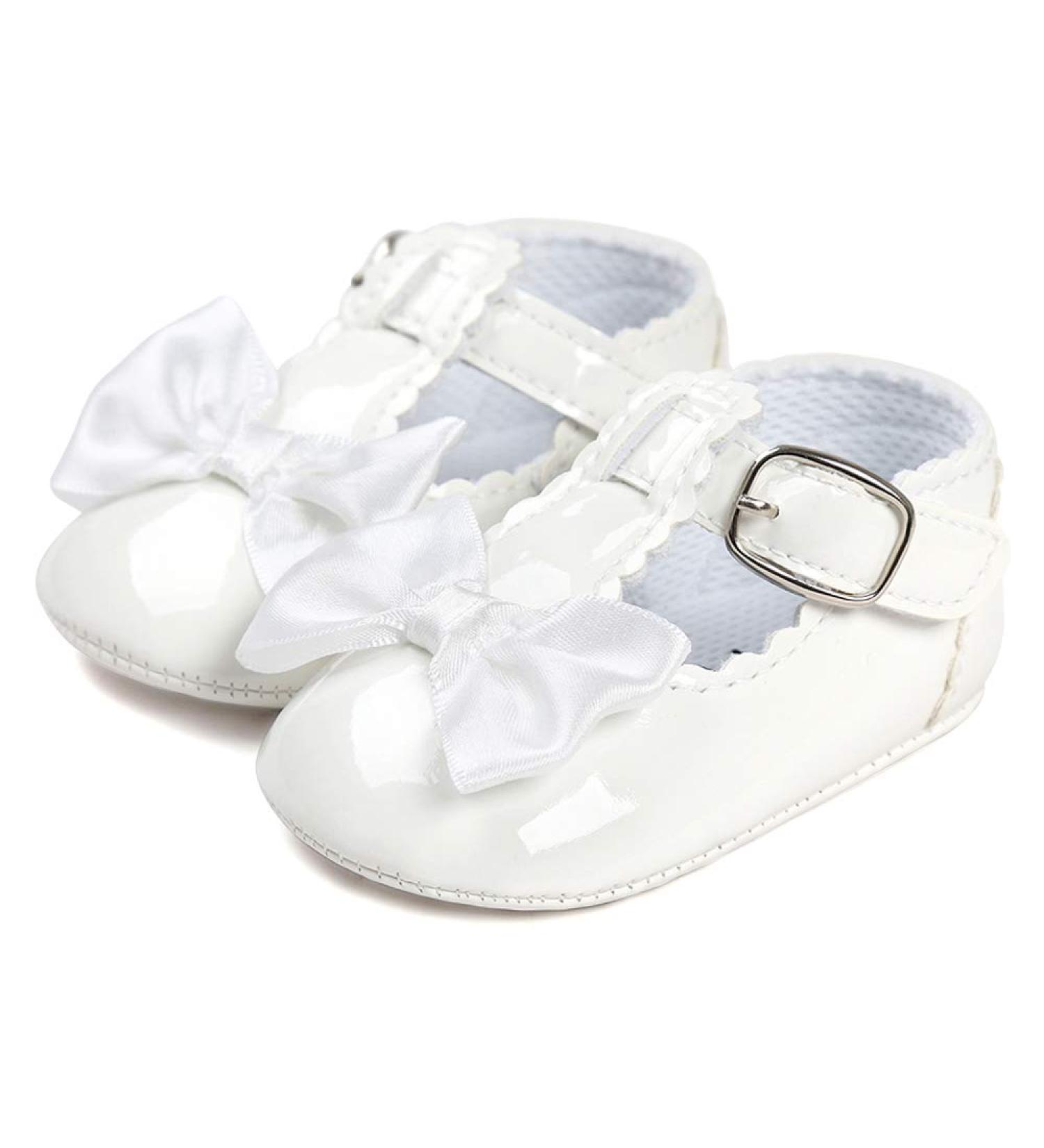 LACOFIA Baby Girls Anti-Slip Mary Jane Princess Shoes - Size 3-6 Months - White - Buy Online on GoSupps.com