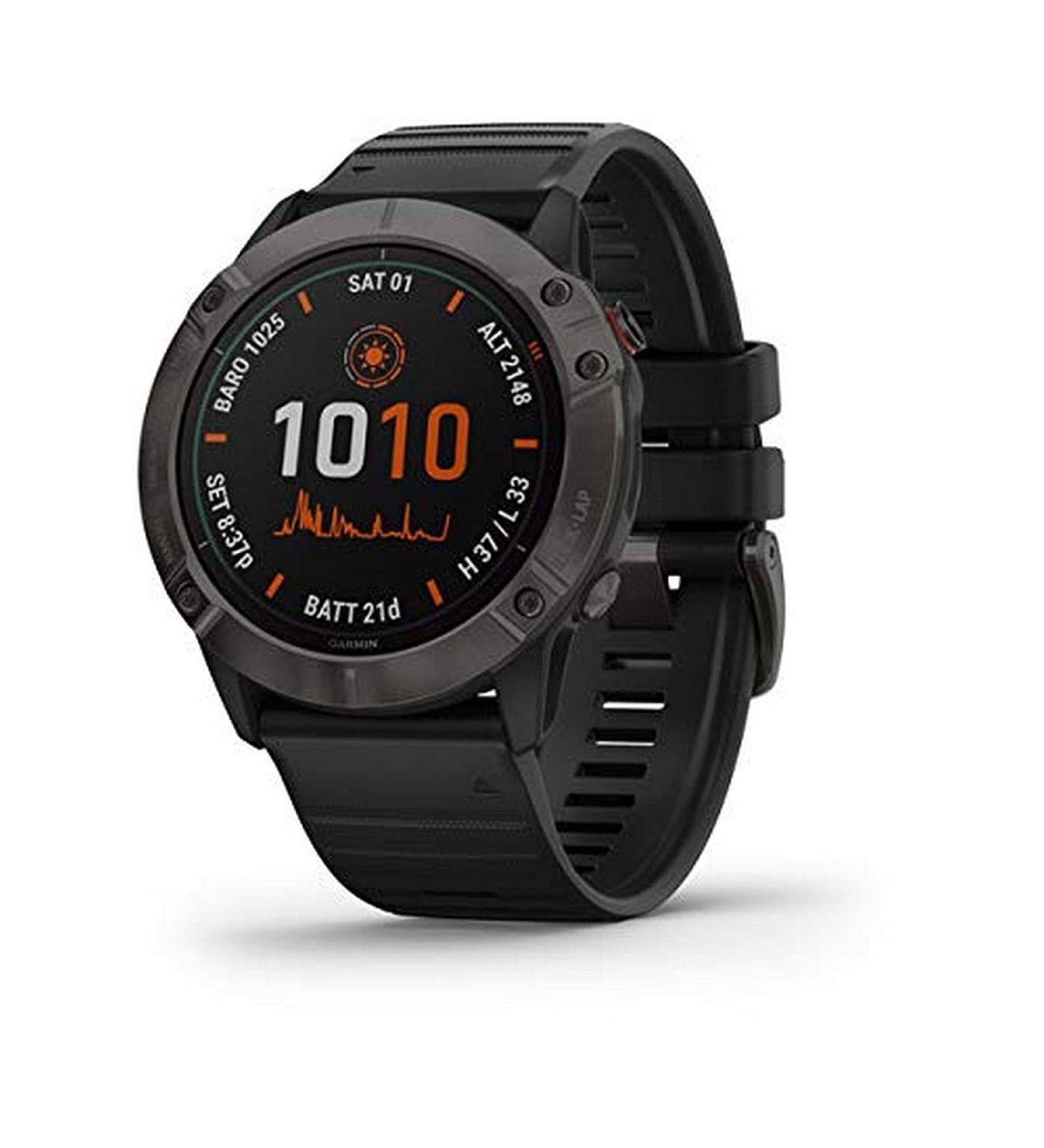 Garmin Fenix 6X Pro Solar GPS Watch | Mapping, Music, Pulse Ox Sensors | Dark Gray (Renewed) - Buy Online on GoSupps.com