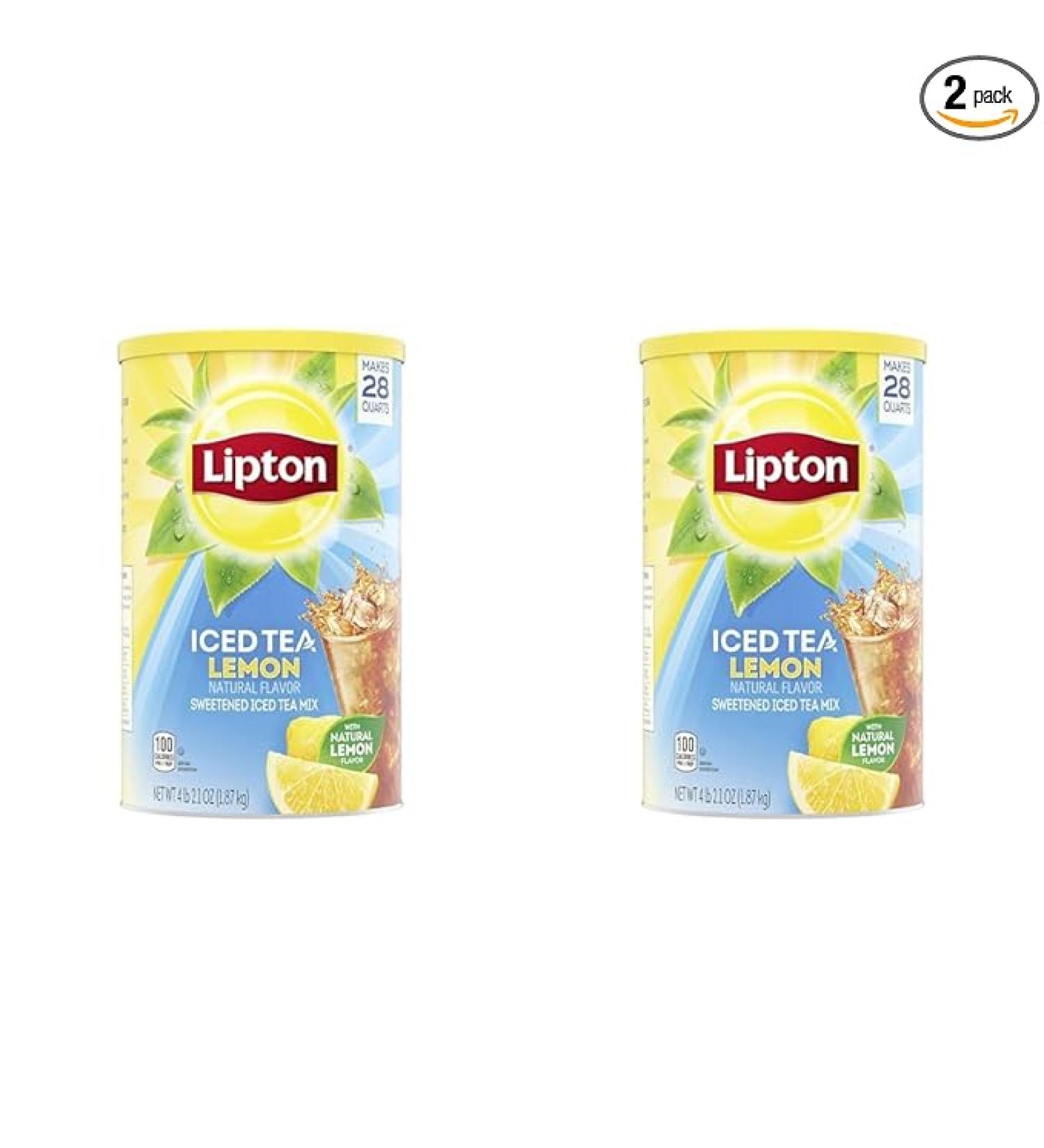 Lipton Lemon Iced Tea Mix - Sweetened  Makes 28 Quarts (Pack of 2) - Buy Online on GoSupps.com