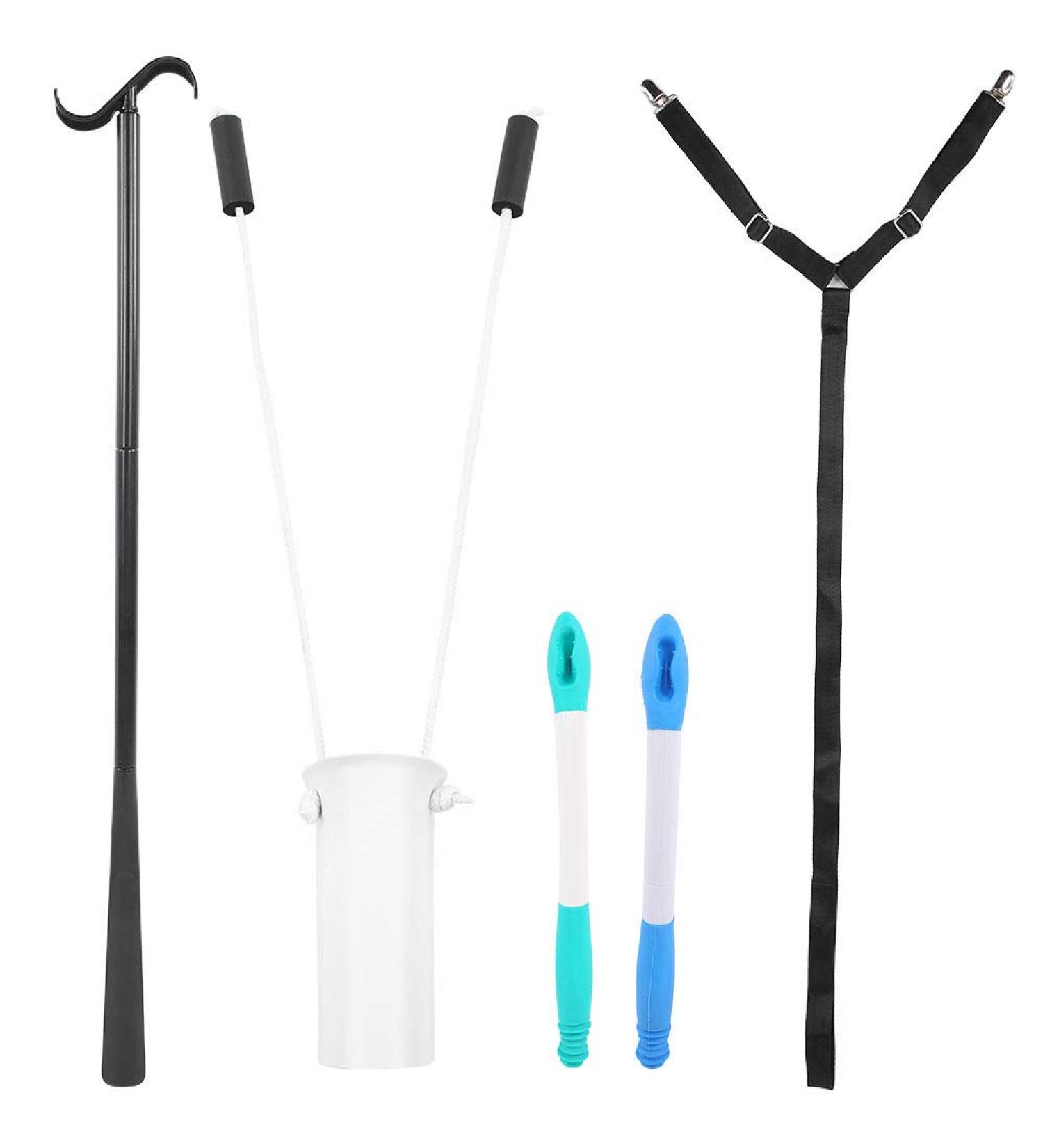 Shop Kcabret Shoe & Sock Aid Device Set - Easy Dressing Tool for Seniors & Pain Relief - No Bending Down Needed - Buy Online on GoSupps.com