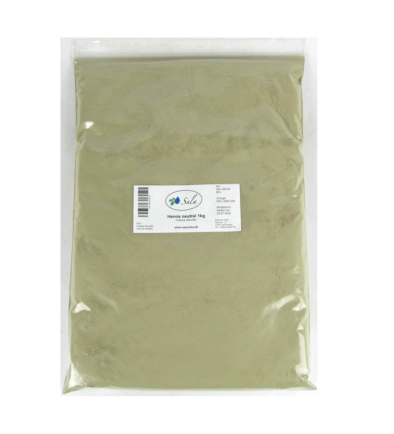 Sala Henna Powder Neutral Cassia obovata 1 kg 1000 g bag