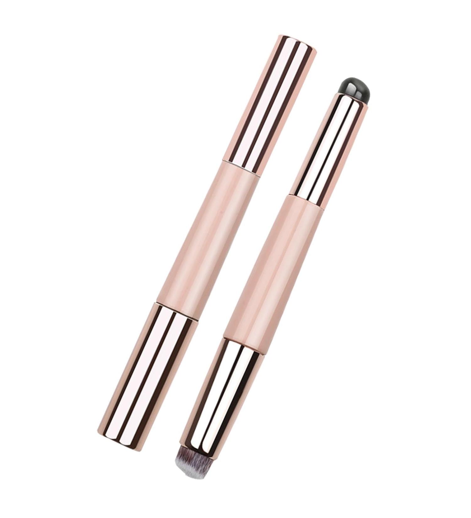 Silicone Lip Applicator - Reusable Lip Gloss Applicator Multi-purpose Lipstick Gloss Makeup Brush Tool Soft Double-Head Lip Oil Brush with Lid for Women and Girls Pink - Buy Online on GoSupps.com