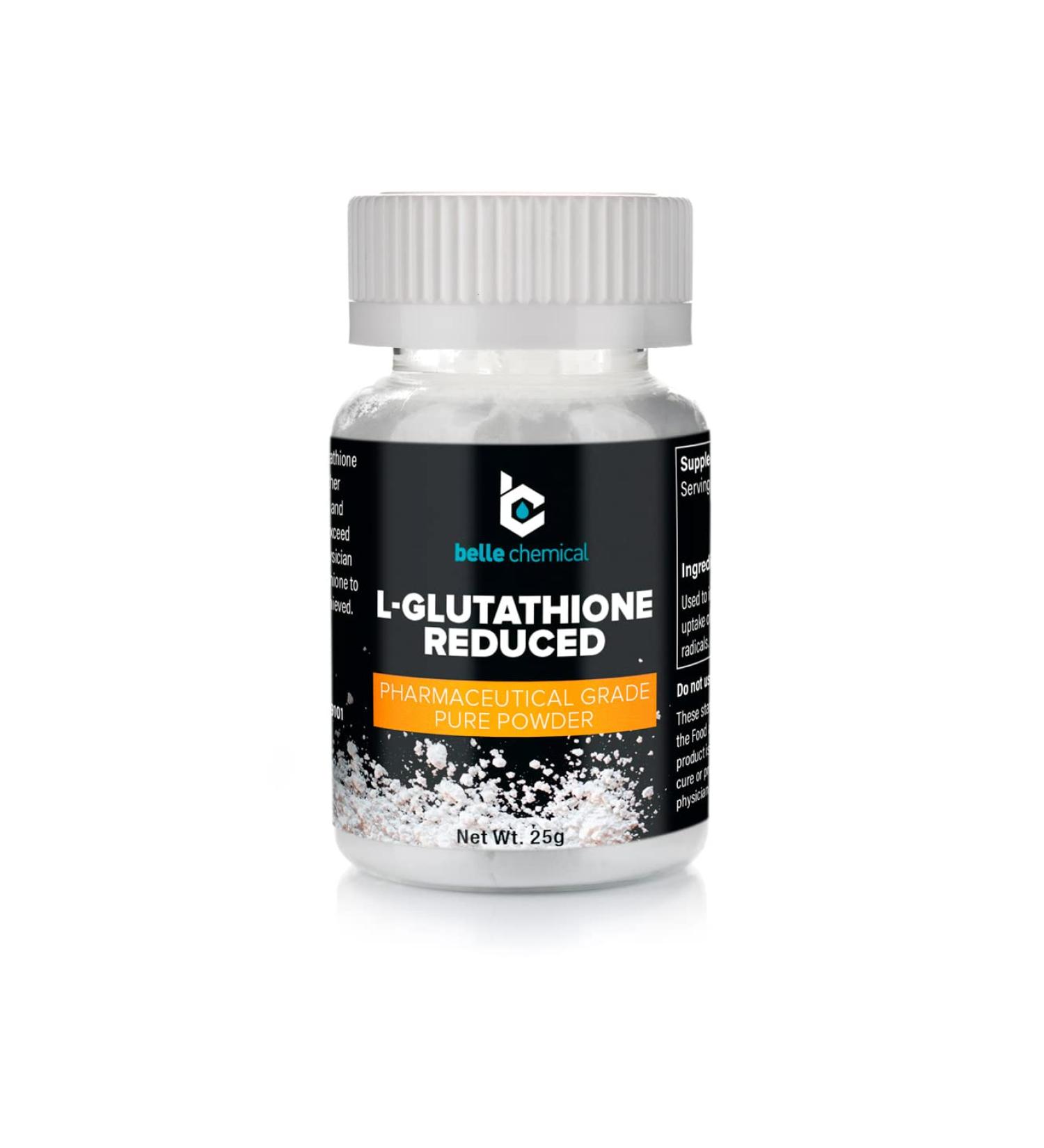 Pure L-Glutathione Reduced 25g - Pharmaceutical Grade Supplement - Buy Online on GoSupps.com