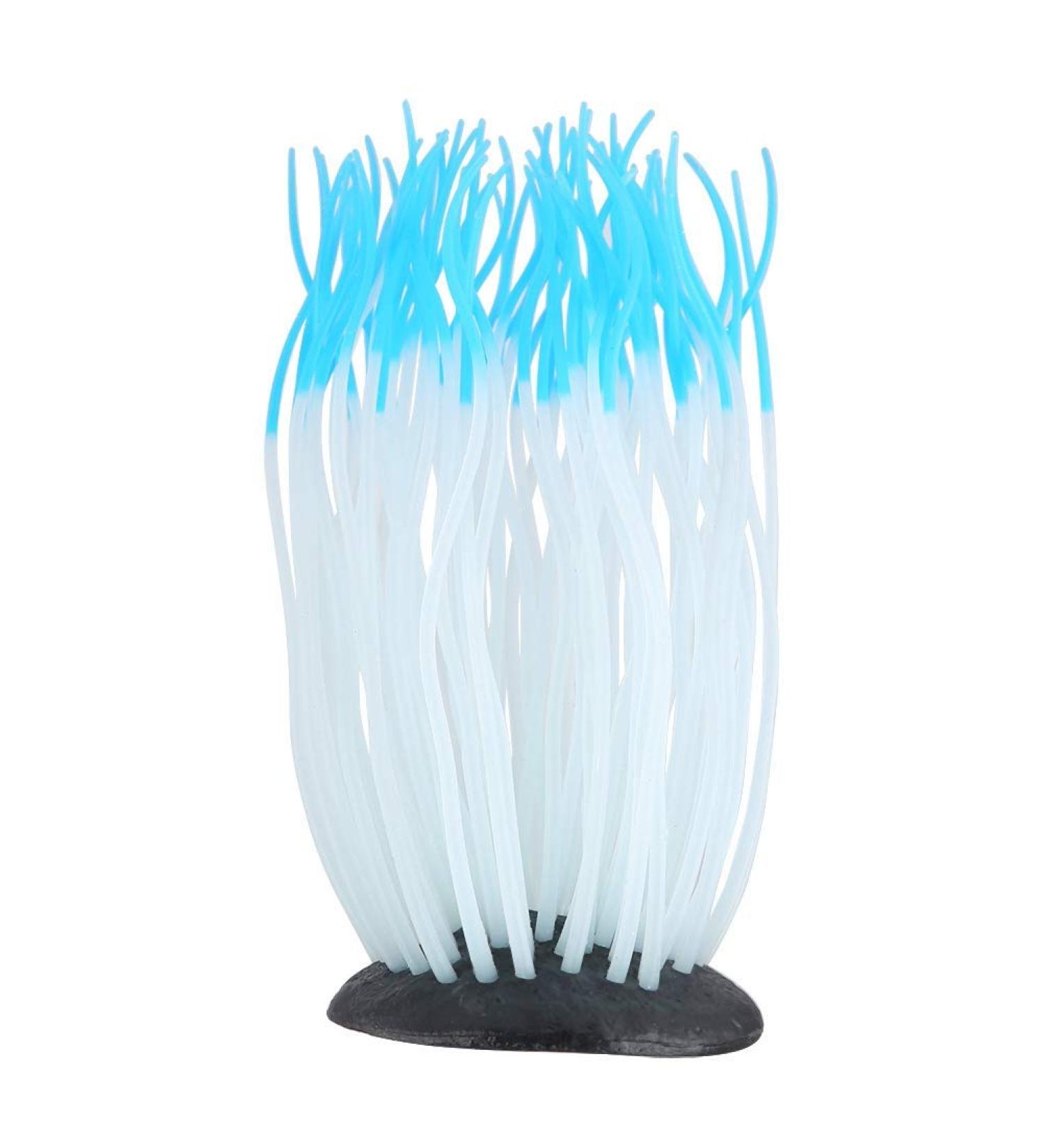 Buy Luminous Blue Sea Anemone Coral Ornament | Artificial Silicone Aquarium Decoration - Buy Online on GoSupps.com