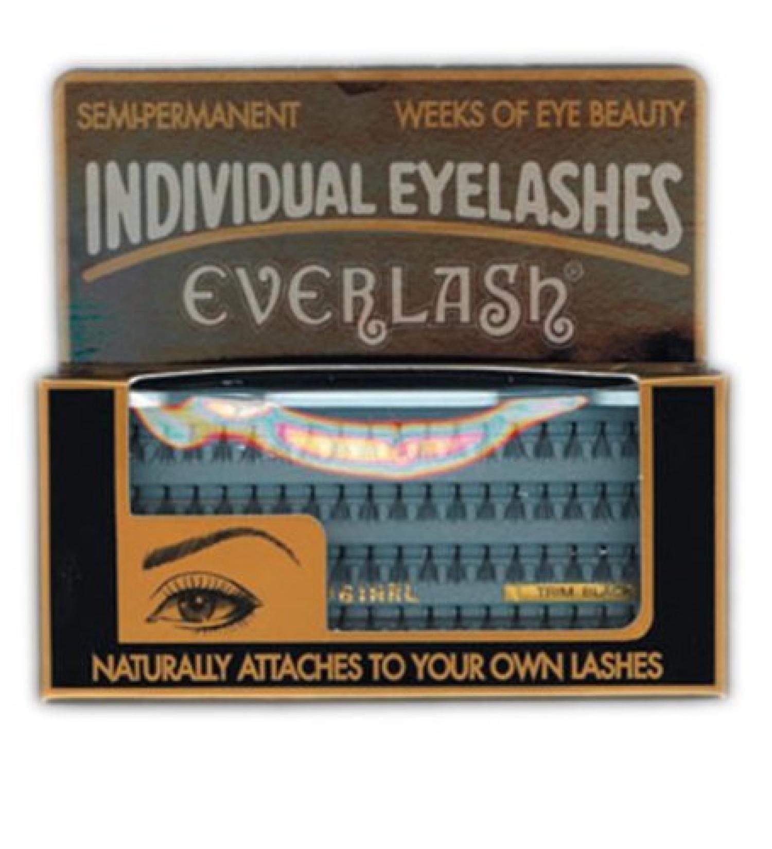 Everlash eyelashes black refill pack long