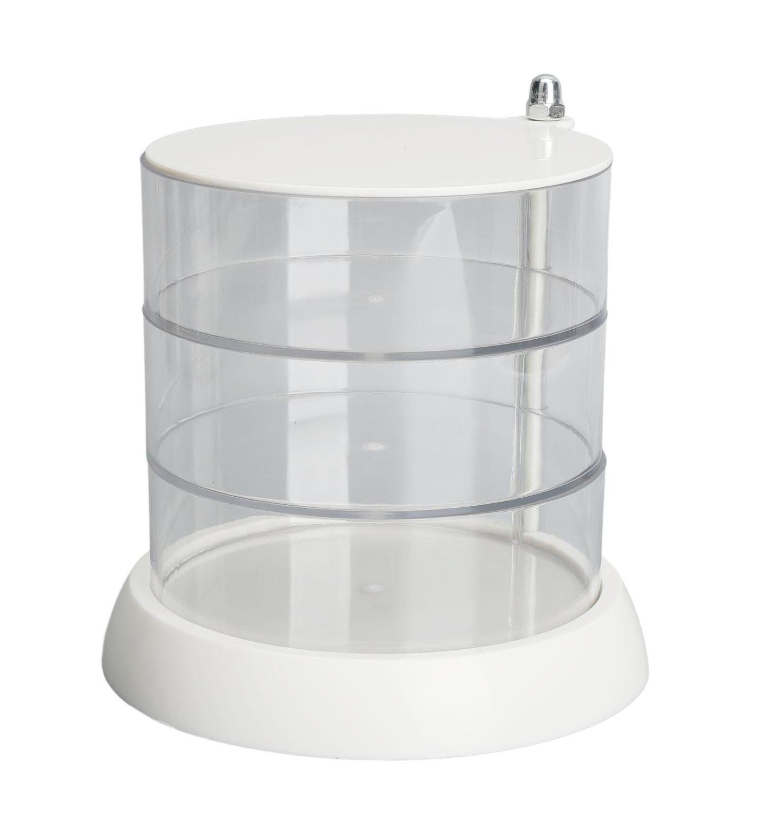 Rotation Design 3 Layers Makeup Holder Box Transparent Jewelry Organizer. Perfect for Sponge Headbands Bows Hair Clips. Firm PET Material for Long Lasting Use - Buy Online on GoSupps.com