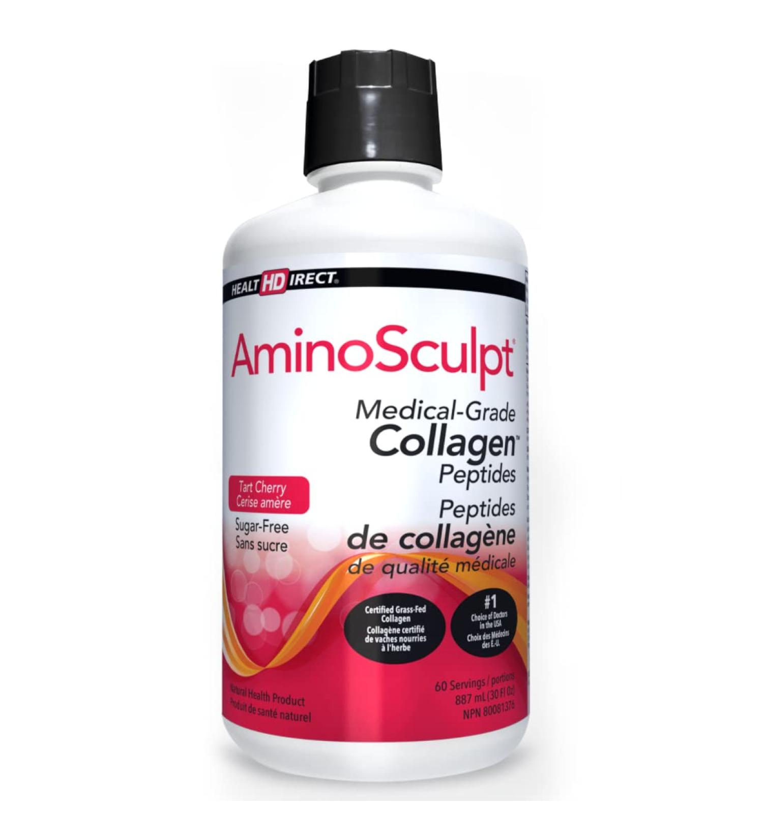 Health Direct AminoSculpt Sugar-Free Liquid Collagen Peptides Tart Cherry 443 mL Tart Cherry 443 ml (Pack of 1) - Buy Online on GoSupps.com