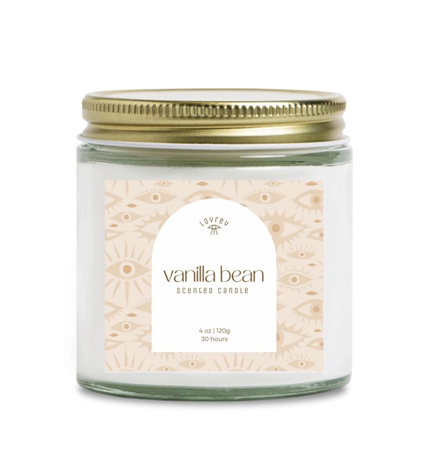 LOYREY Vanilla Bean Candle 4oz | Scented Soy Candle for Aromatherapy & Meditation | Unique Gift & Home Essential - Buy Online on GoSupps.com