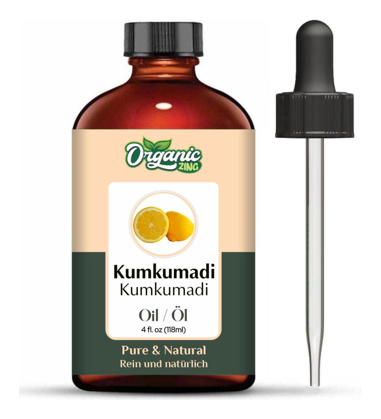 ORGANIC ZING Organic Zing Kumkumadi Oil (Crocus Sativus) - Pure and natural carrier oil for skin care and massage - 118 ml