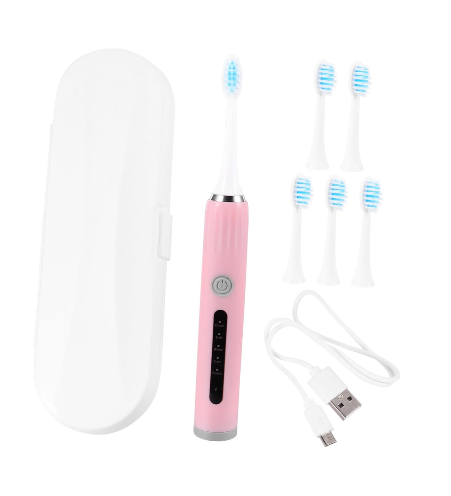 Homsfou USB Electric Toothbrush Set - Portable Dentist-Approved Body Care & Child-Friendly Cleaning Brush - Buy Online on GoSupps.com