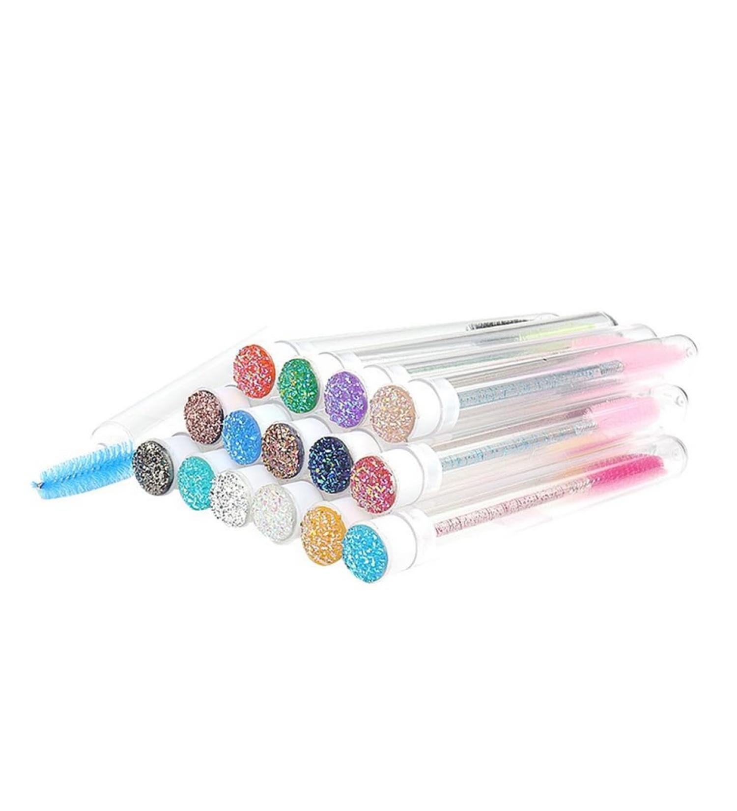 wemee 30PCS Eyelash Brush Tube Makeup Mascara Brush Replaceable Dust-Proof Eye Lash Eyebrow Brush Tube for Eyelashes Extension - Buy Online on GoSupps.com