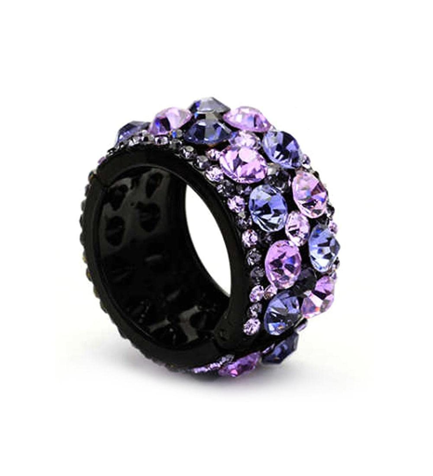 Rhinestone Hair Claws For Women Shiny Crystal Hair Clips Ponytail Bun Colorful Hairpins Hair N9D8 Barrettes Accessories purple - Buy Online on GoSupps.com