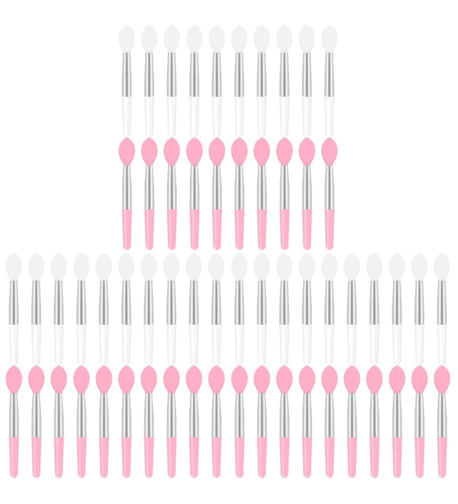 60 Pcs Silicone Lip Brush Set - Makeup Applicator for Lip Masks & Lipsticks | White & Pink | Perfect for Cosmetics & Beauty Routine - Buy Online on GoSupps.com