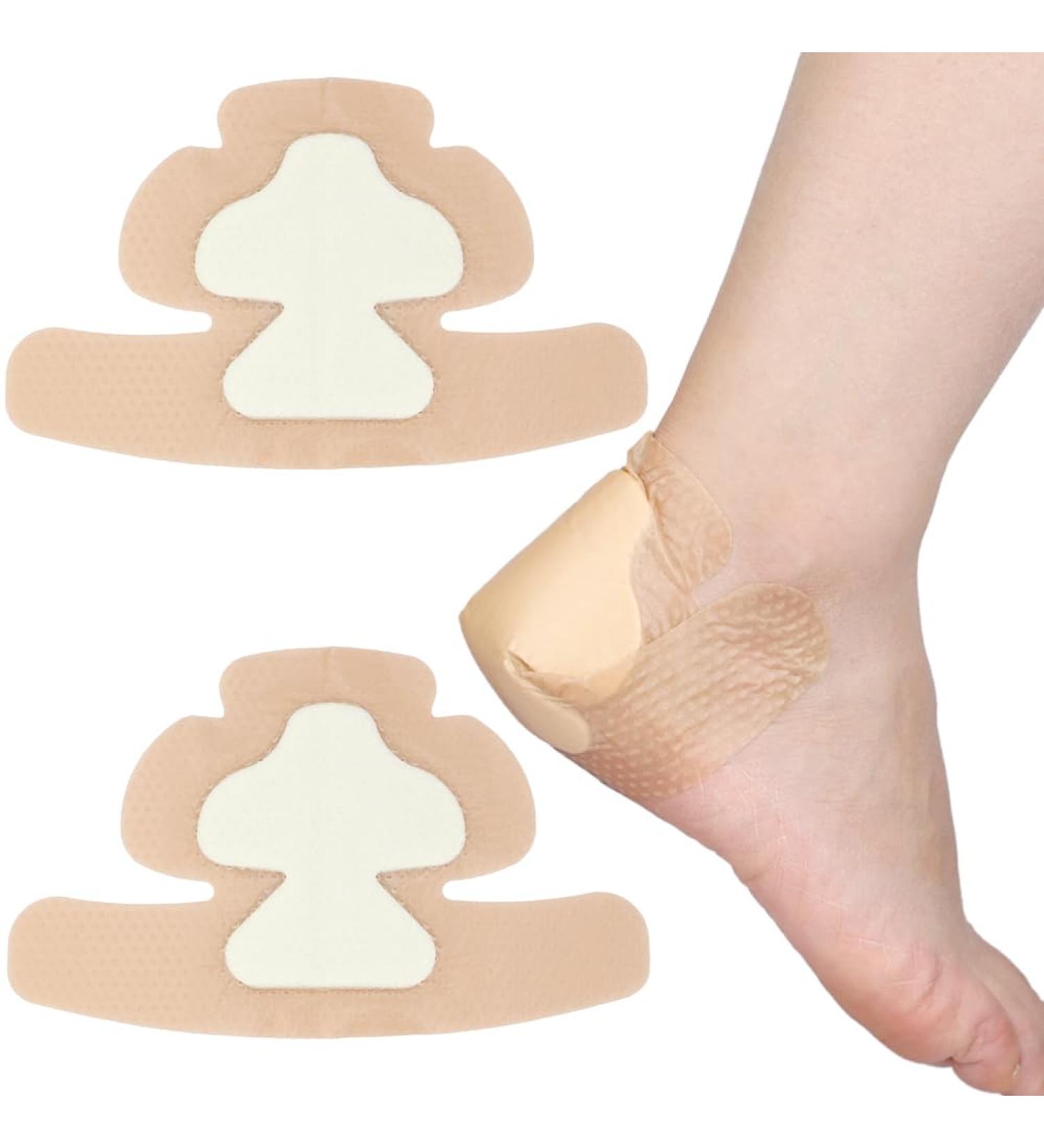 Silicone Heel Foam Bandages - Waterproof Absorbent Dressing for Ulcers & Cracked Heels (Pack of 2) - 5x8 Inch Gentle Adhesive - Buy Online on GoSupps.com