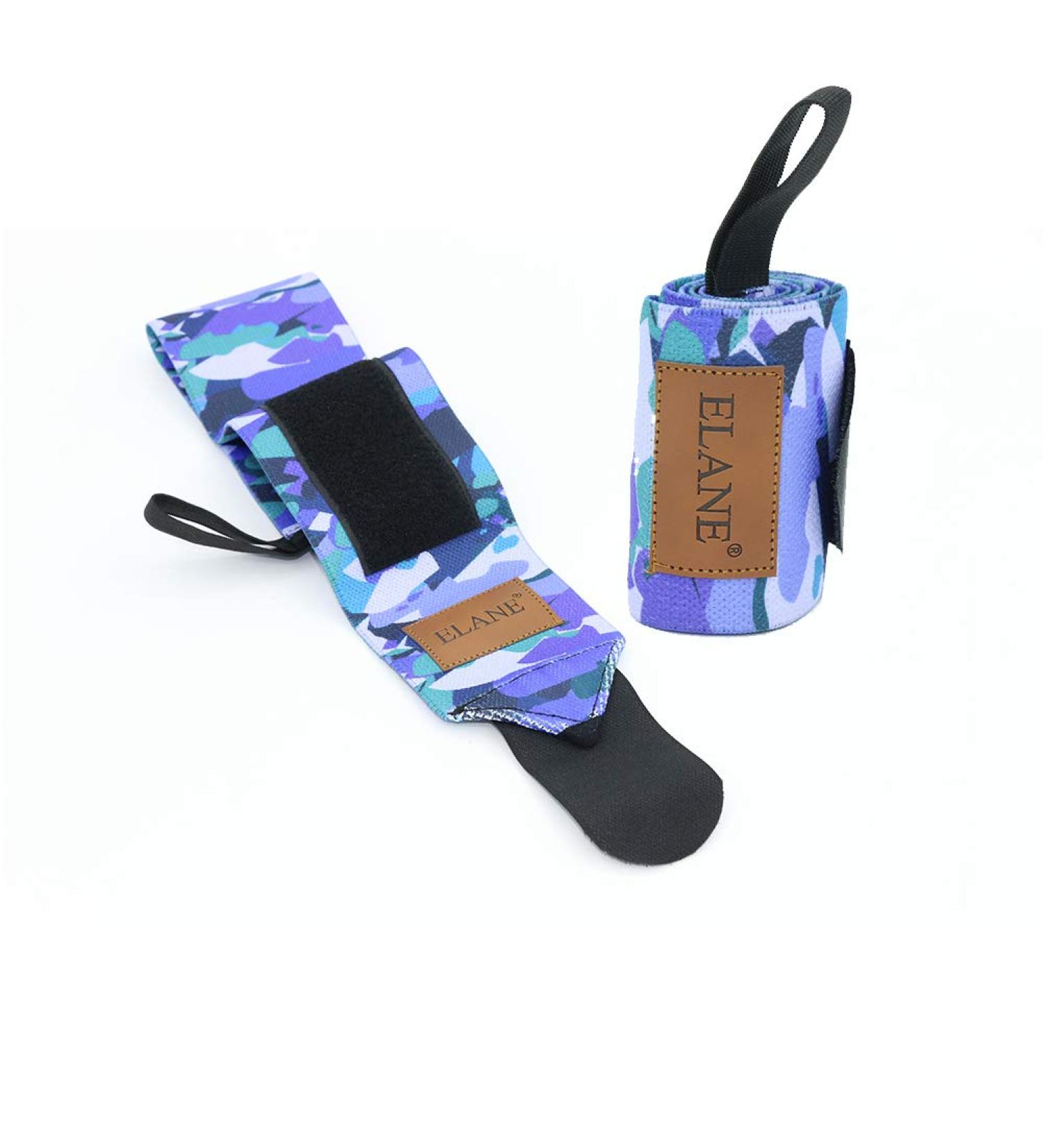 Wrist Wraps Weightlifting 19 Professional Grade with Thumb Loops - Camouflage Blue | For Men & Women - Ideal for Bodybuilding, Strength Training & Sports - Buy Online on GoSupps.com