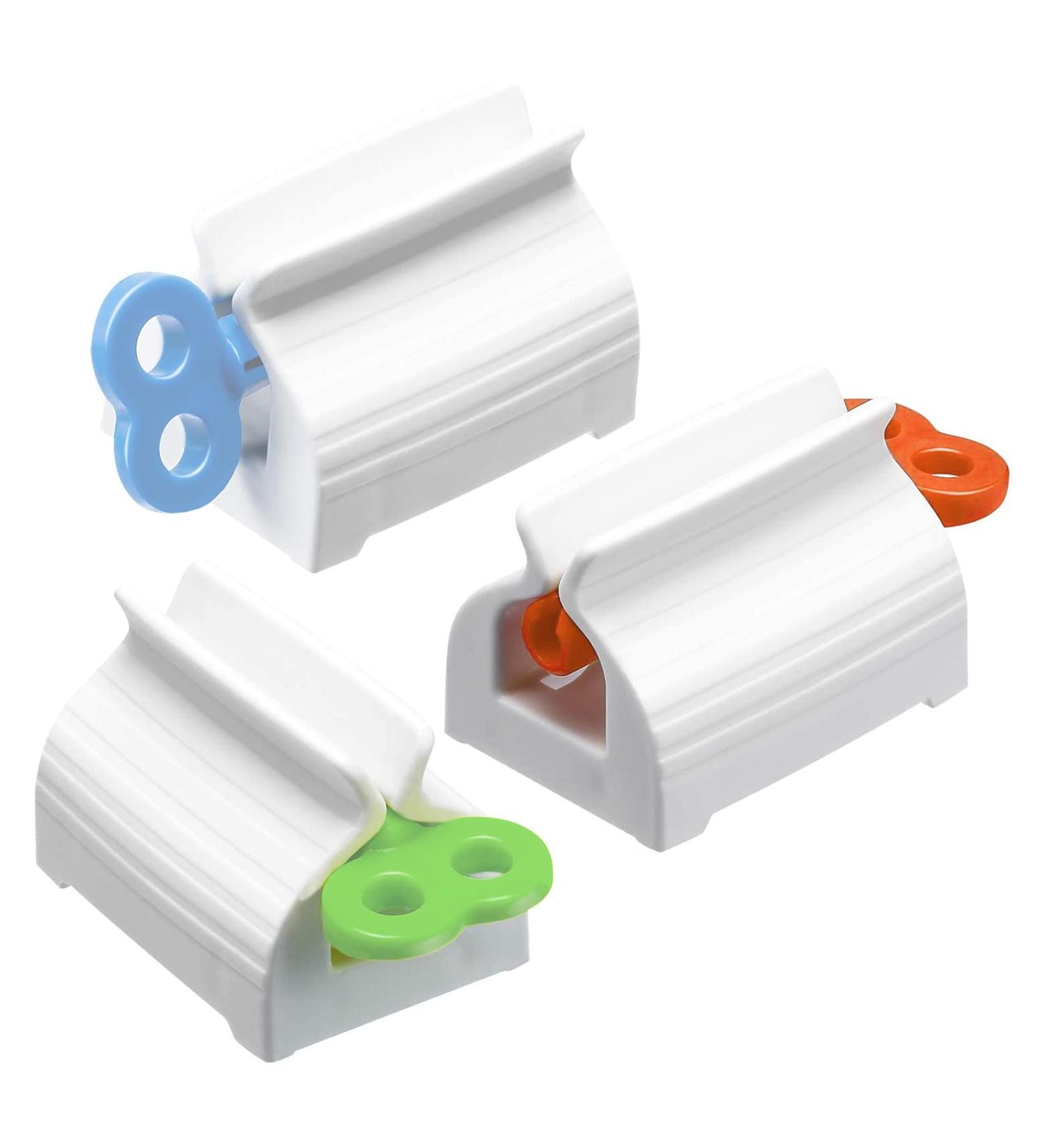 JORPETS 3 Pcs Toothpaste Squeezer Toothpaste Tube Squeezers Multi-Purpose Toothpaste Dispenser Stand Rotate Toothpaste Dispenser for Bathroom (Red/Blue/Green) - Buy Online on GoSupps.com