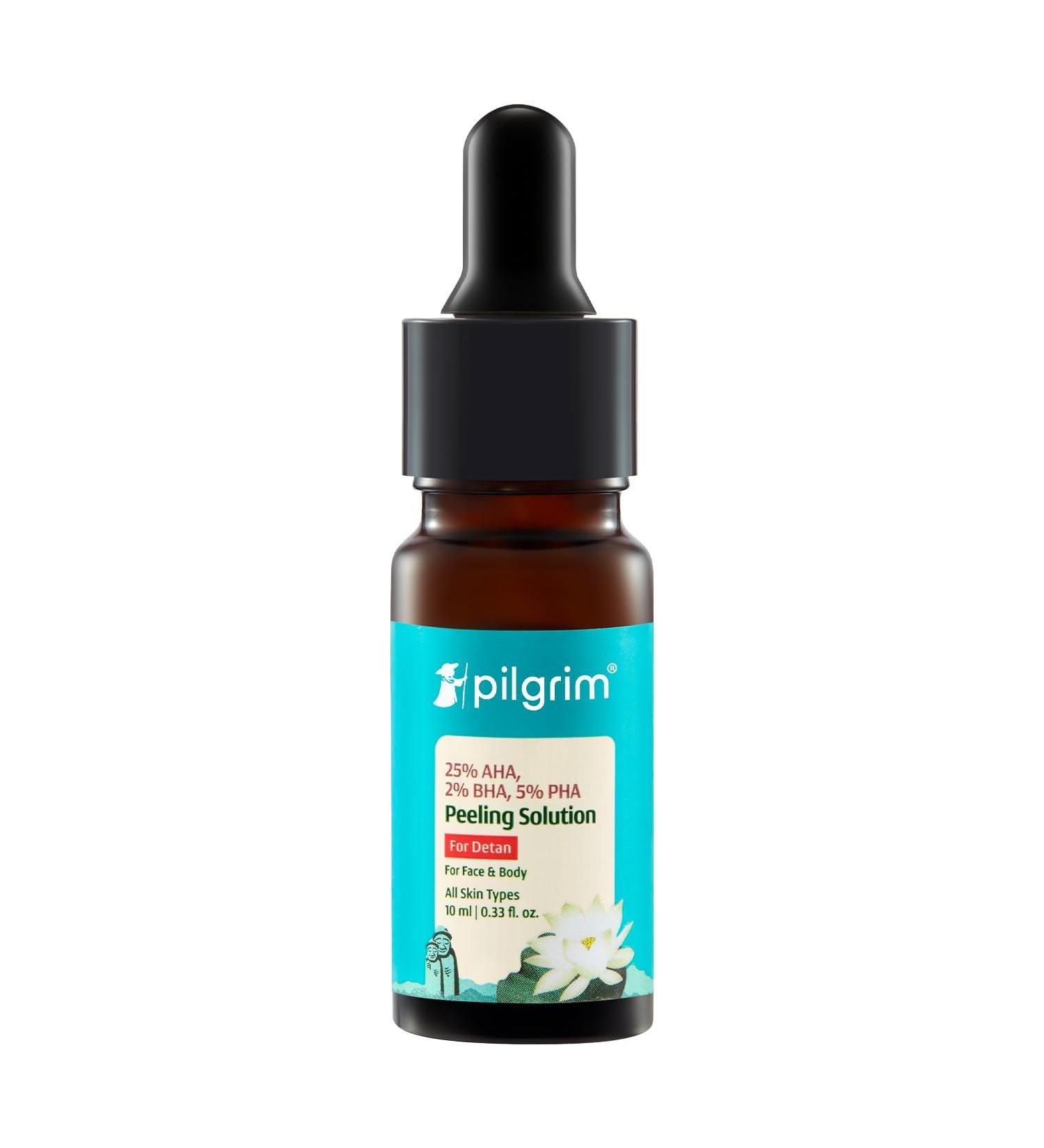 Pilgrim 32% AHA BHA PHA Peeling Solution | Exfoliant for Radiant Even-Toned Skin | Weekend Facial Peel for Deep Cleansing | Suitable for Men & Women | 0.34 Fl Oz (10ml) - Buy Online on GoSupps.com