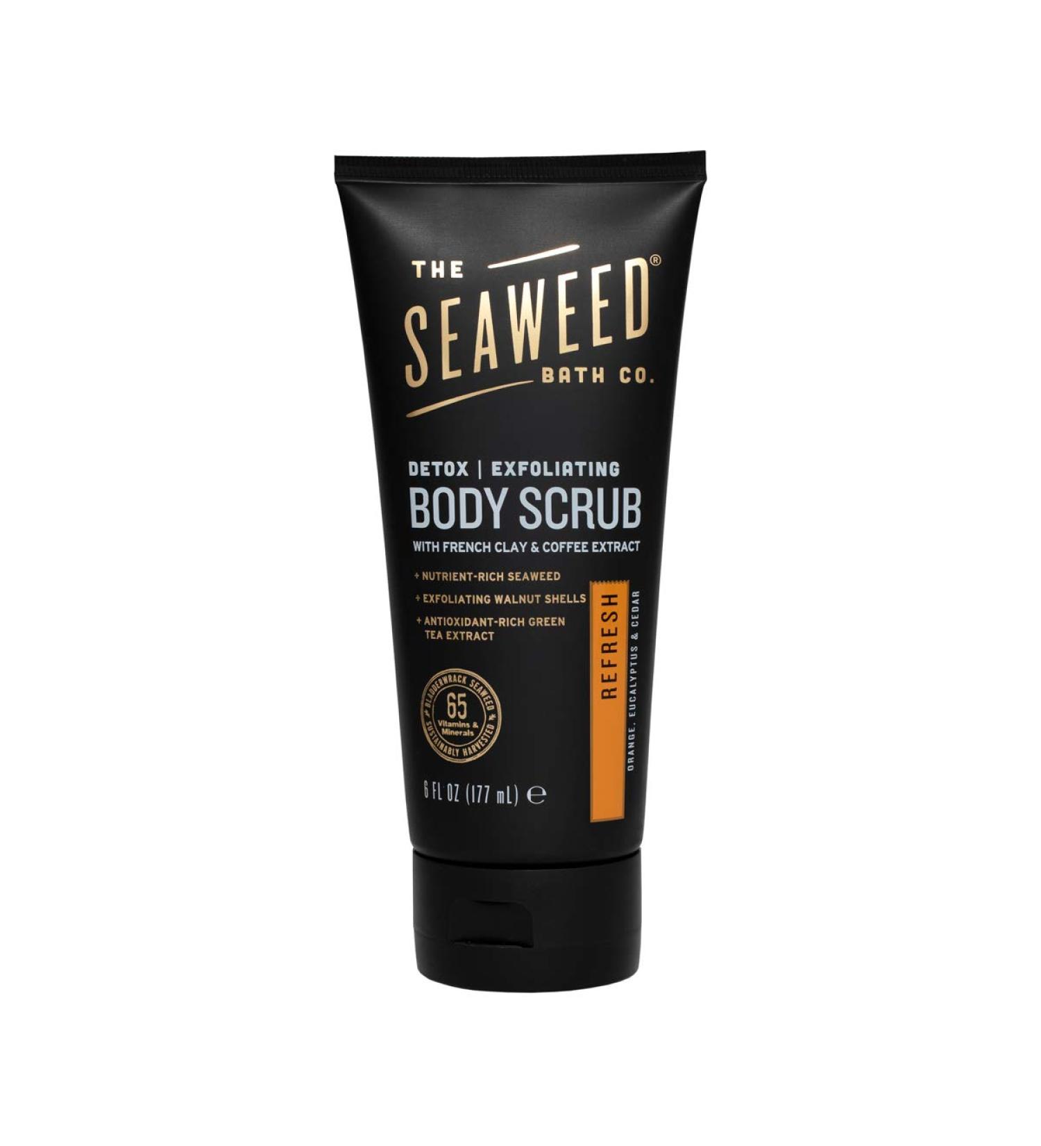 Seaweed Bath Co. Detox Exfoliating Body Scrub - Refreshing Orange & Eucalyptus, Vegan & Paraben Free, 6 oz - Buy Online on GoSupps.com