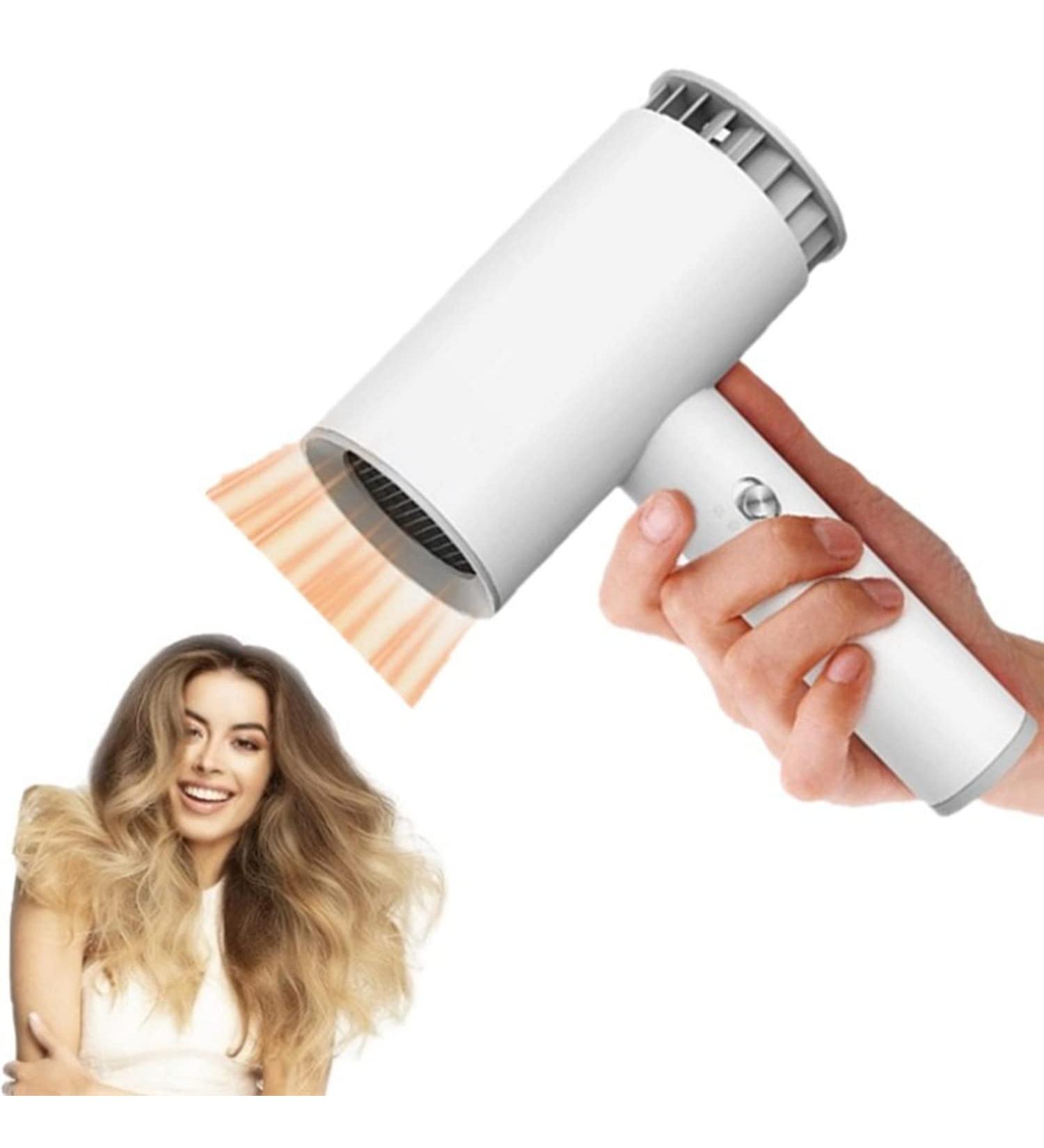 Portable Wireless Hair Dryer USB Rechargeable Cordless Hair Dryer Handheld Travel Blow Dryer for Art Painting/Home/Outdoor - Buy Online on GoSupps.com