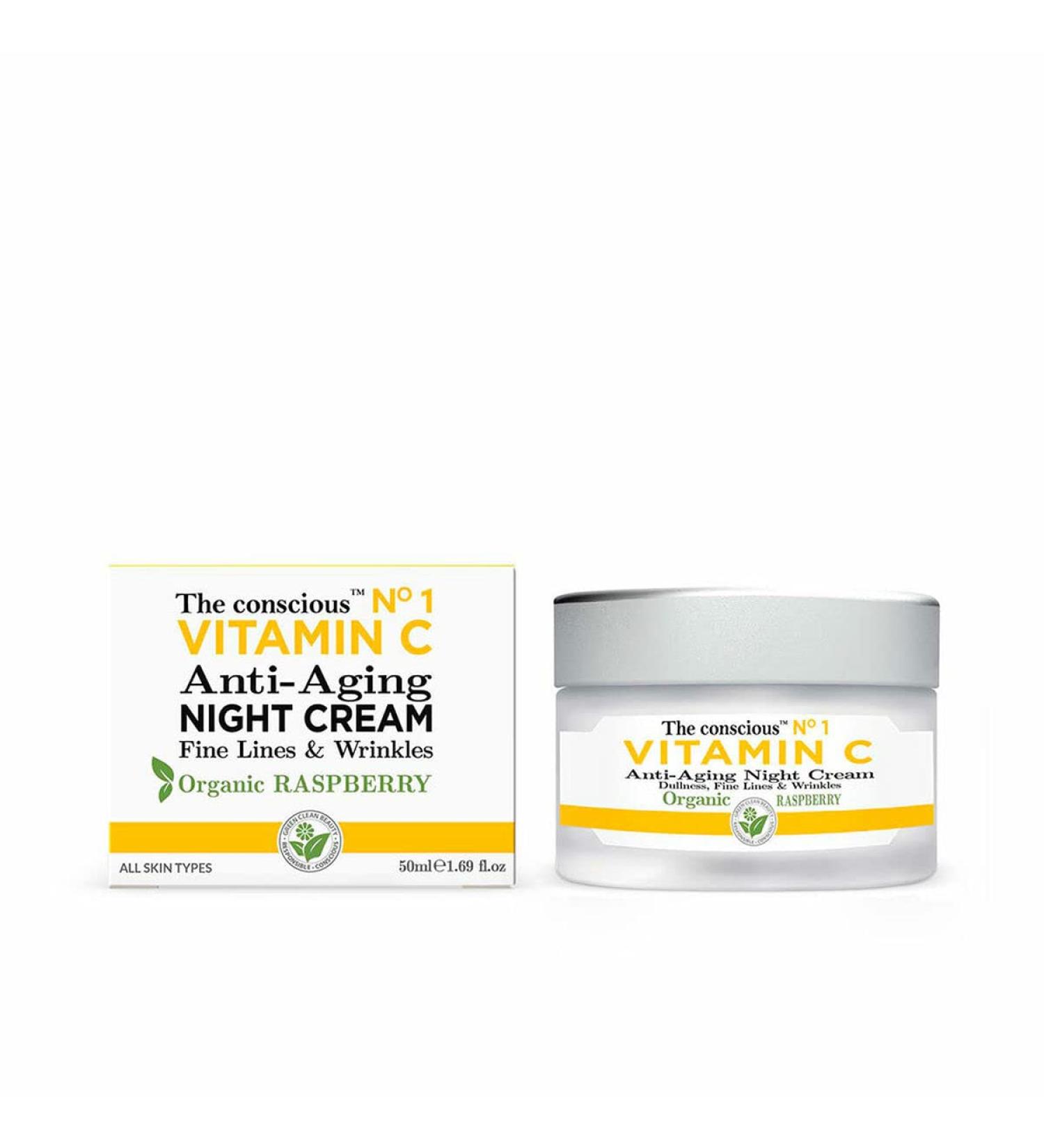 The Conscious Vitamin C Anti-aging Night Cream Organic Raspberry 50 Ml Women